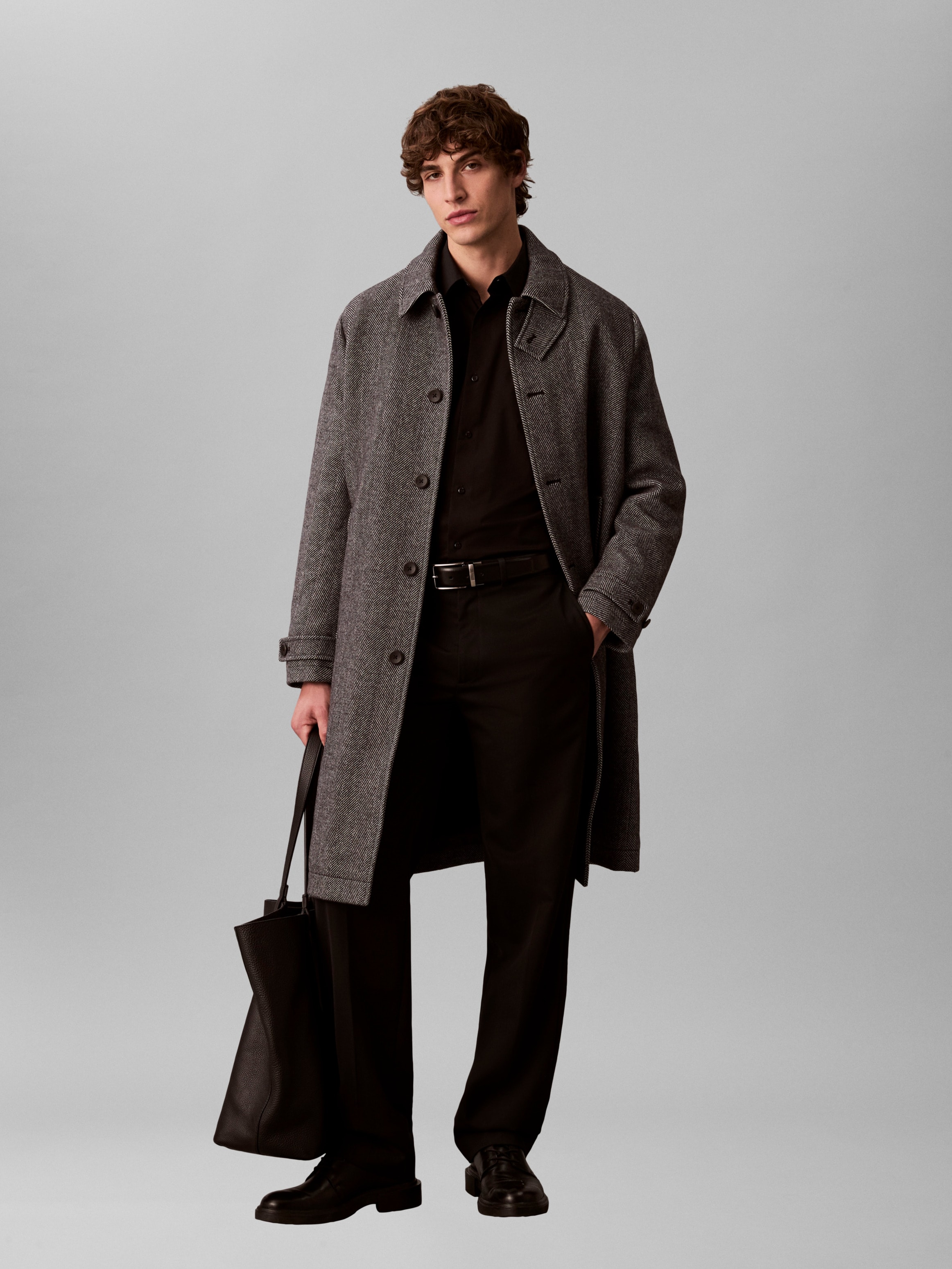 Calvin Klein Businesshemd »LS SOLID STRETCH CLASSIC SHIRT« mit Kentkragen