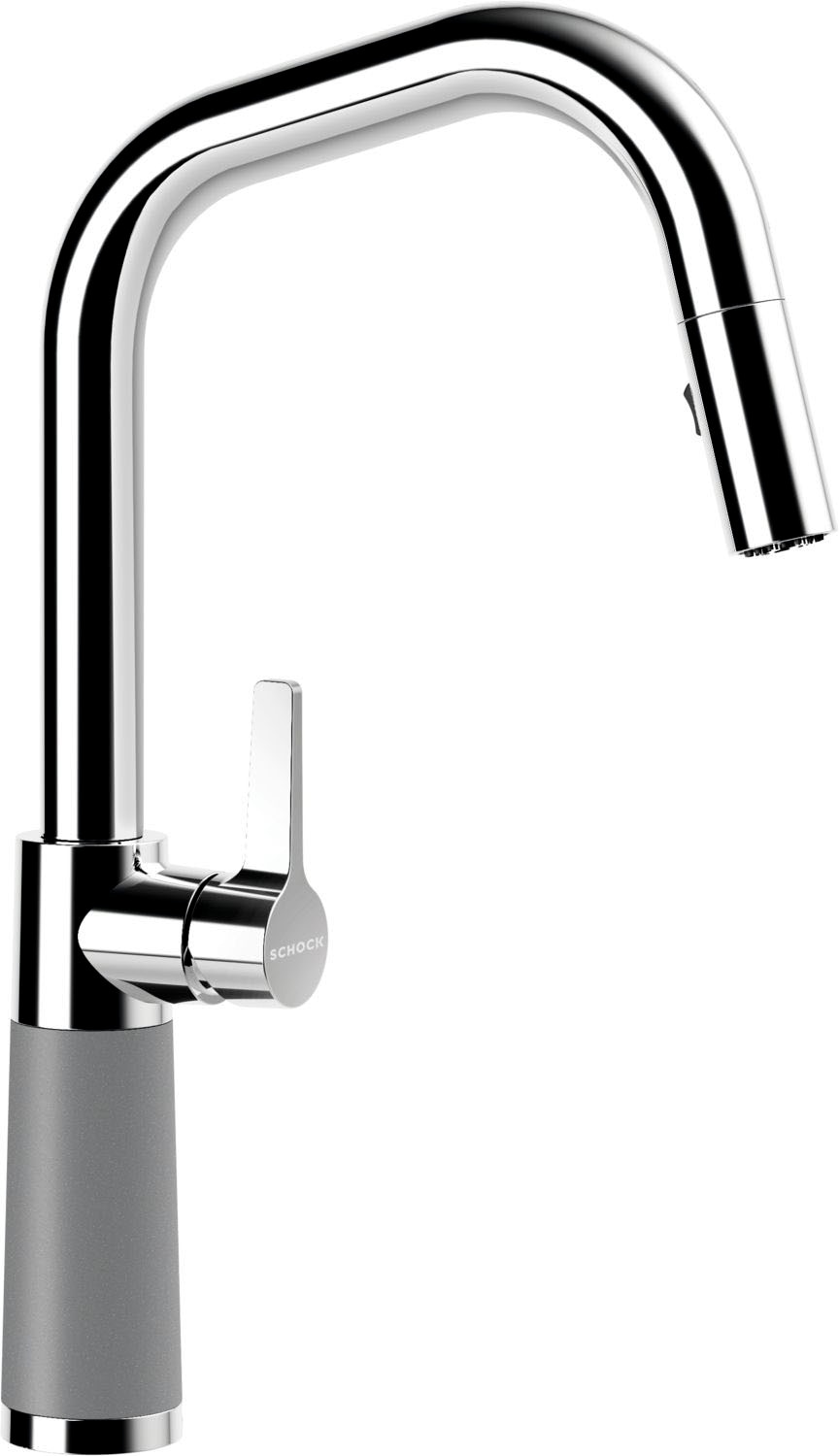 Schock Küchenarmatur "SC-530 SB" ausziehbar, Strahl-Brause, Rückflussverhinderer, Schwenkbereich 120