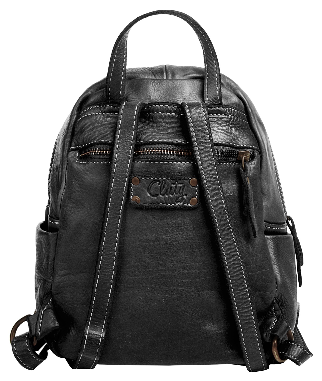 Cluty Cityrucksack, echt Leder, Made in Italy