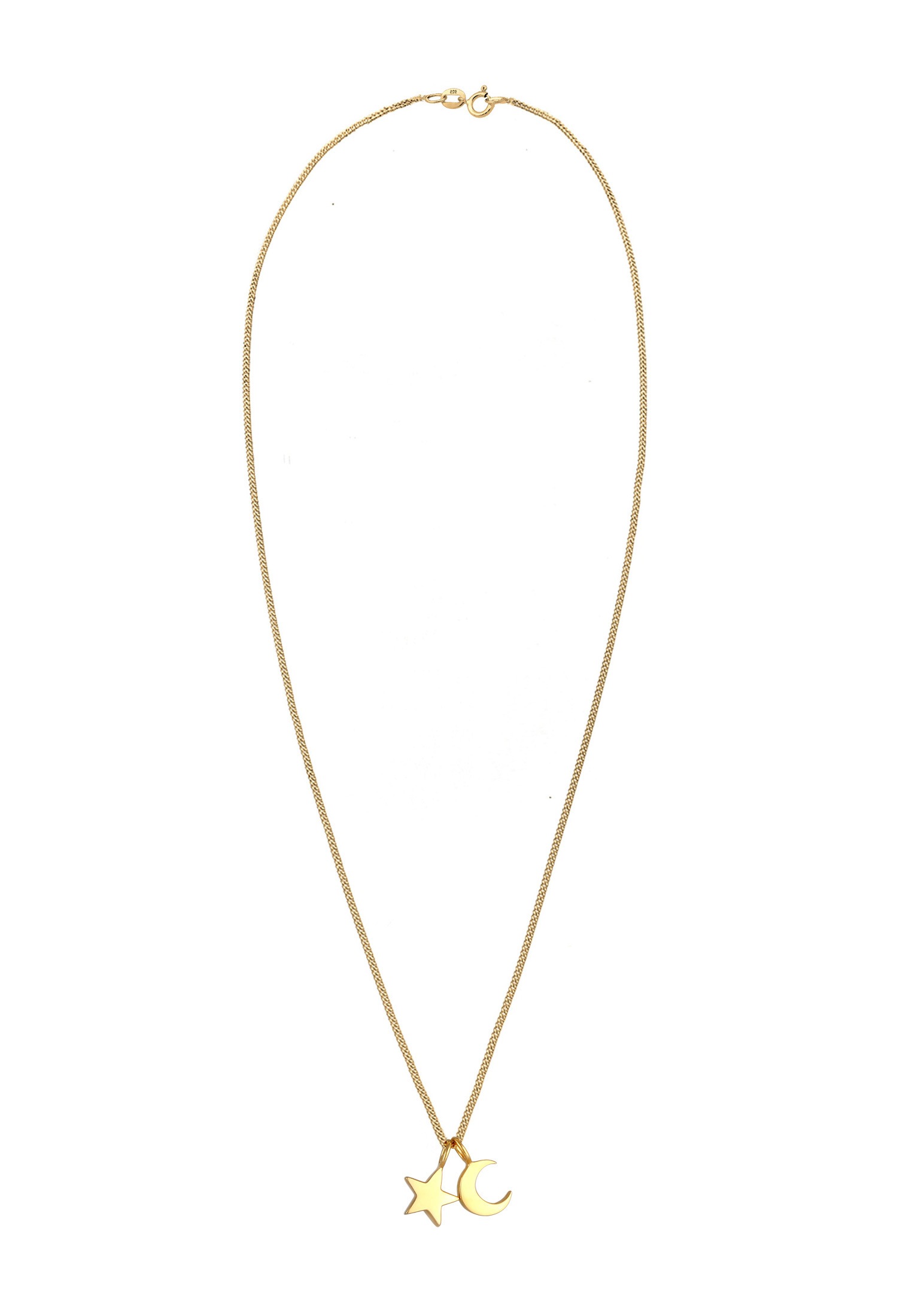 Elli Kette mit Anhänger »Halskette Stern Mond Anhänger Astro Basic 925 Silber«