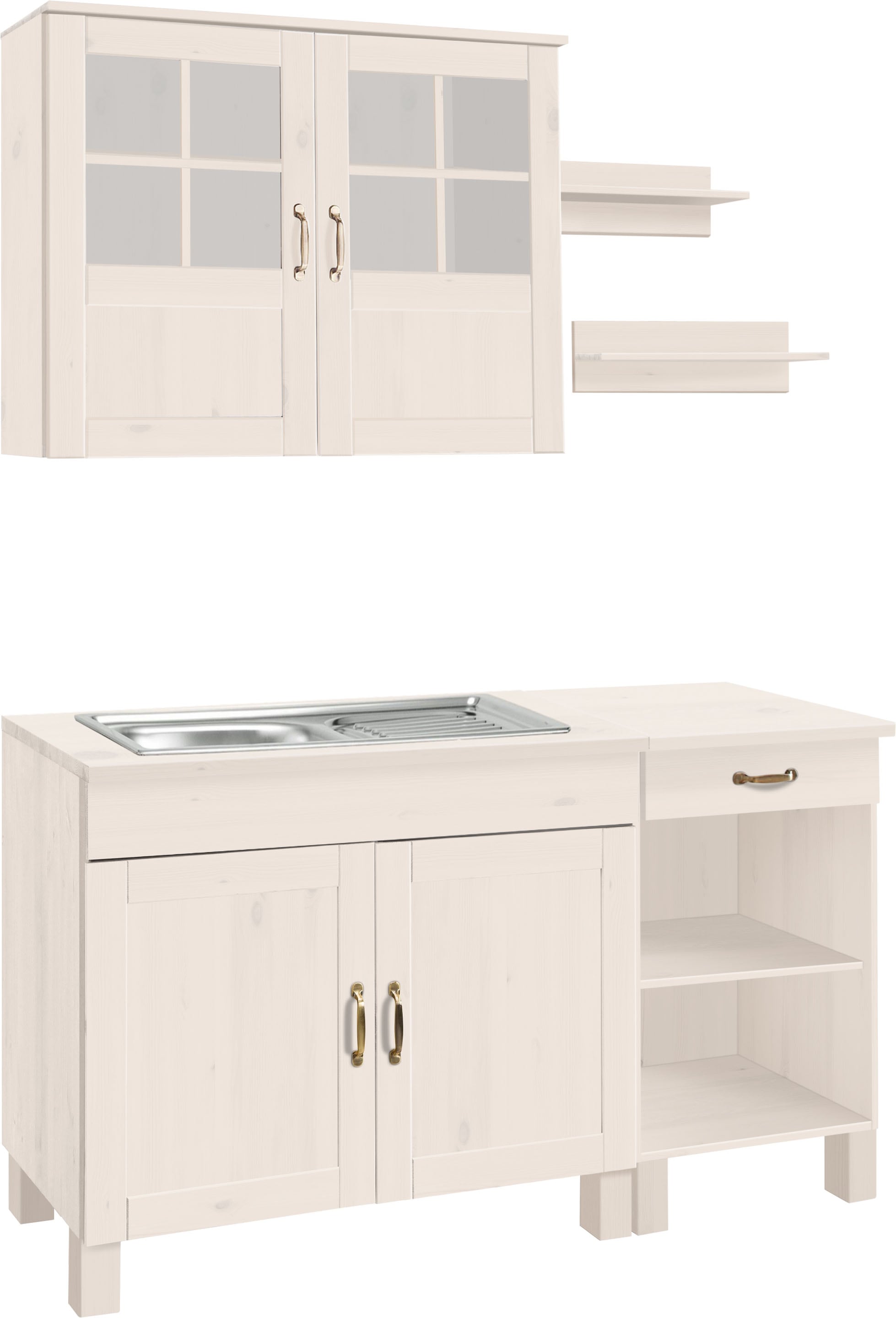 Home affaire Pantryküche »Alby« Breite 150 cm, in 2 Tiefen, ohne E-Geräte