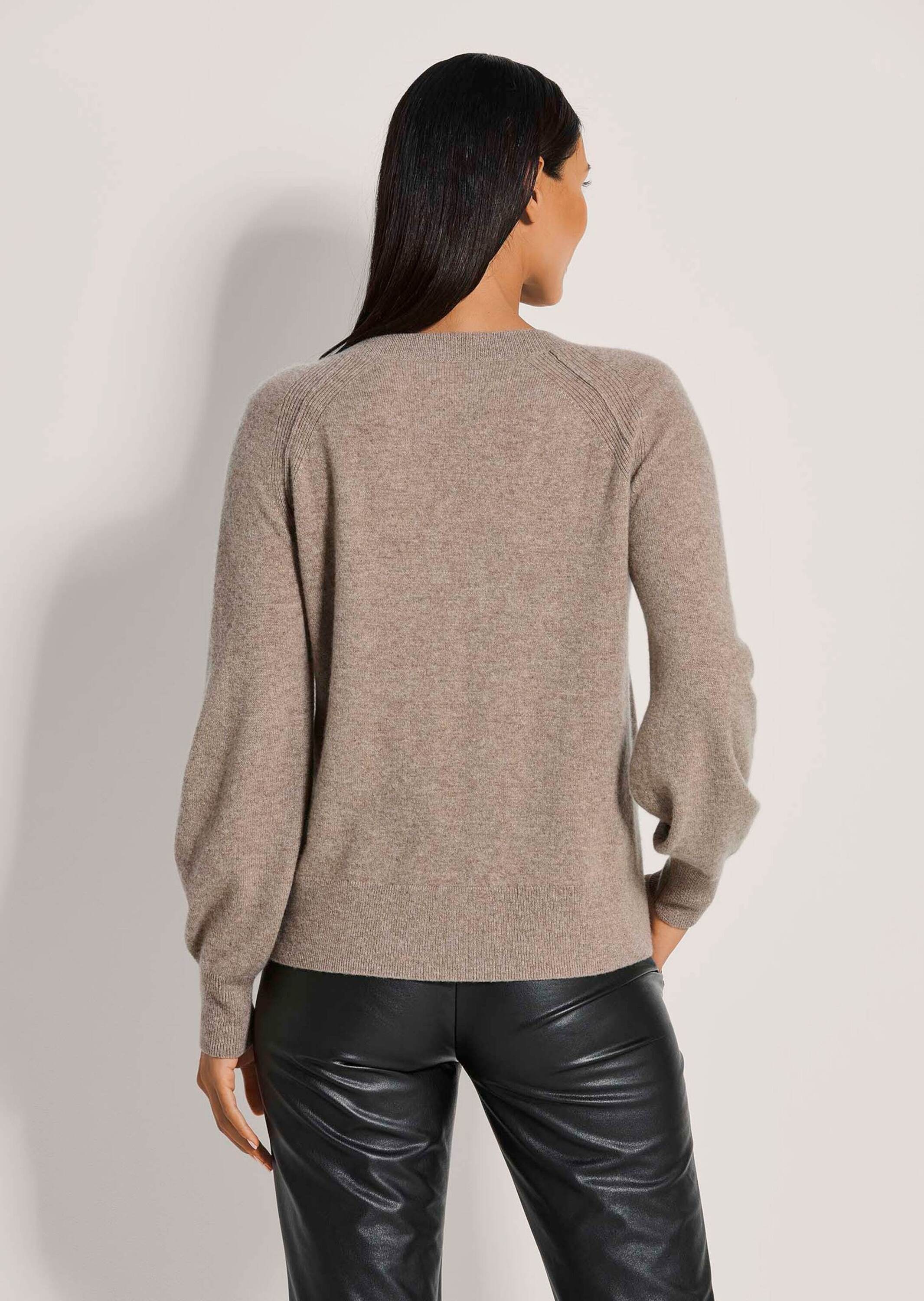MADELEINE Longpullover »Pullover V-Pullover mit Kaschmir«