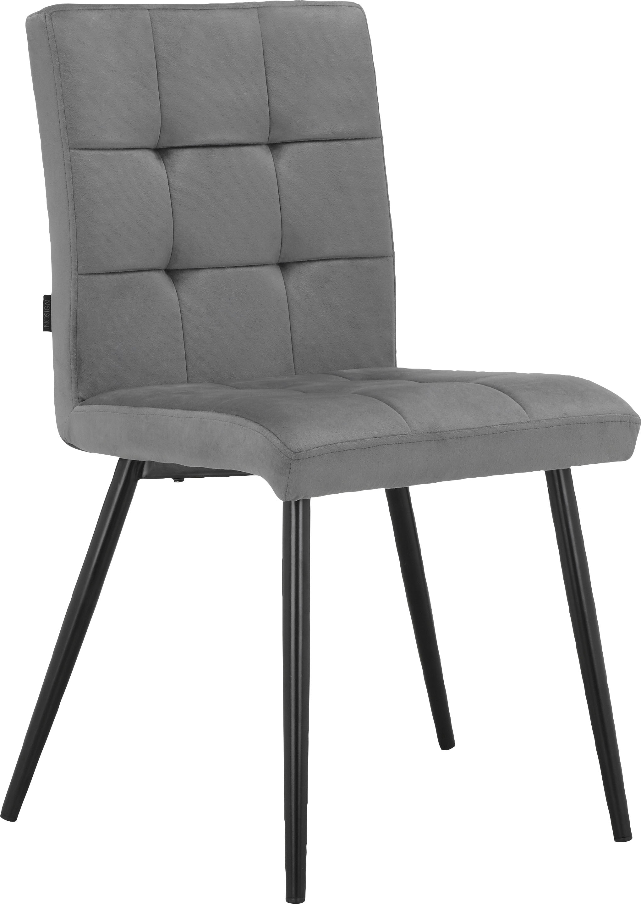 INOSIGN Esszimmerstuhl »Kerim«, 2 St., Veloursstoff, im 2er Set erhältlich, mit Sitz und Rücken gepolstert, Sitzhöhe 48 cm