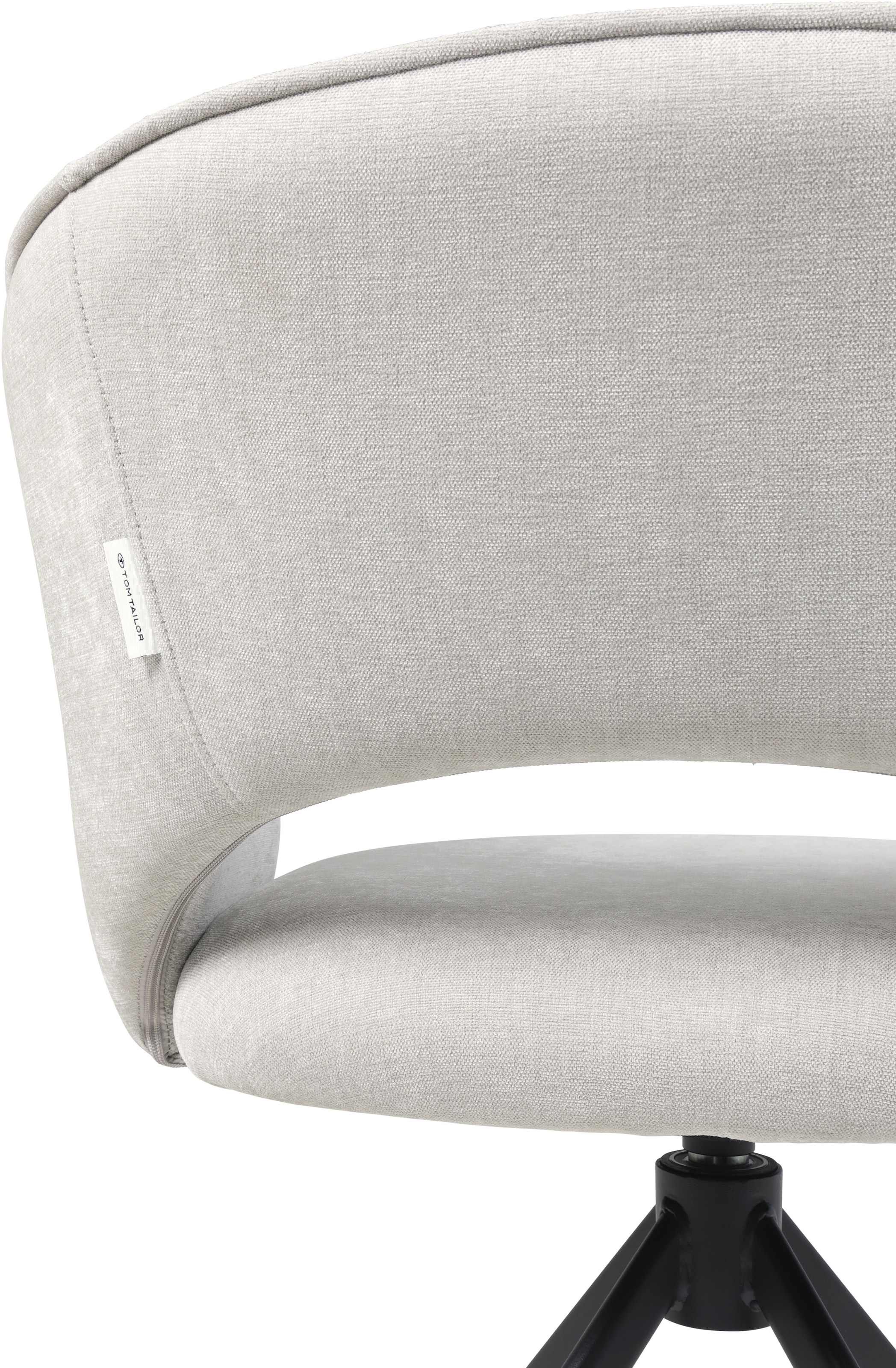 TOM TAILOR HOME Armlehnstuhl »CURVY ARMCHAIR«, (Set), 2 St., Chenille, mit Armlehnen, drehbar, Rückholfunktion, Rückenausschnitt