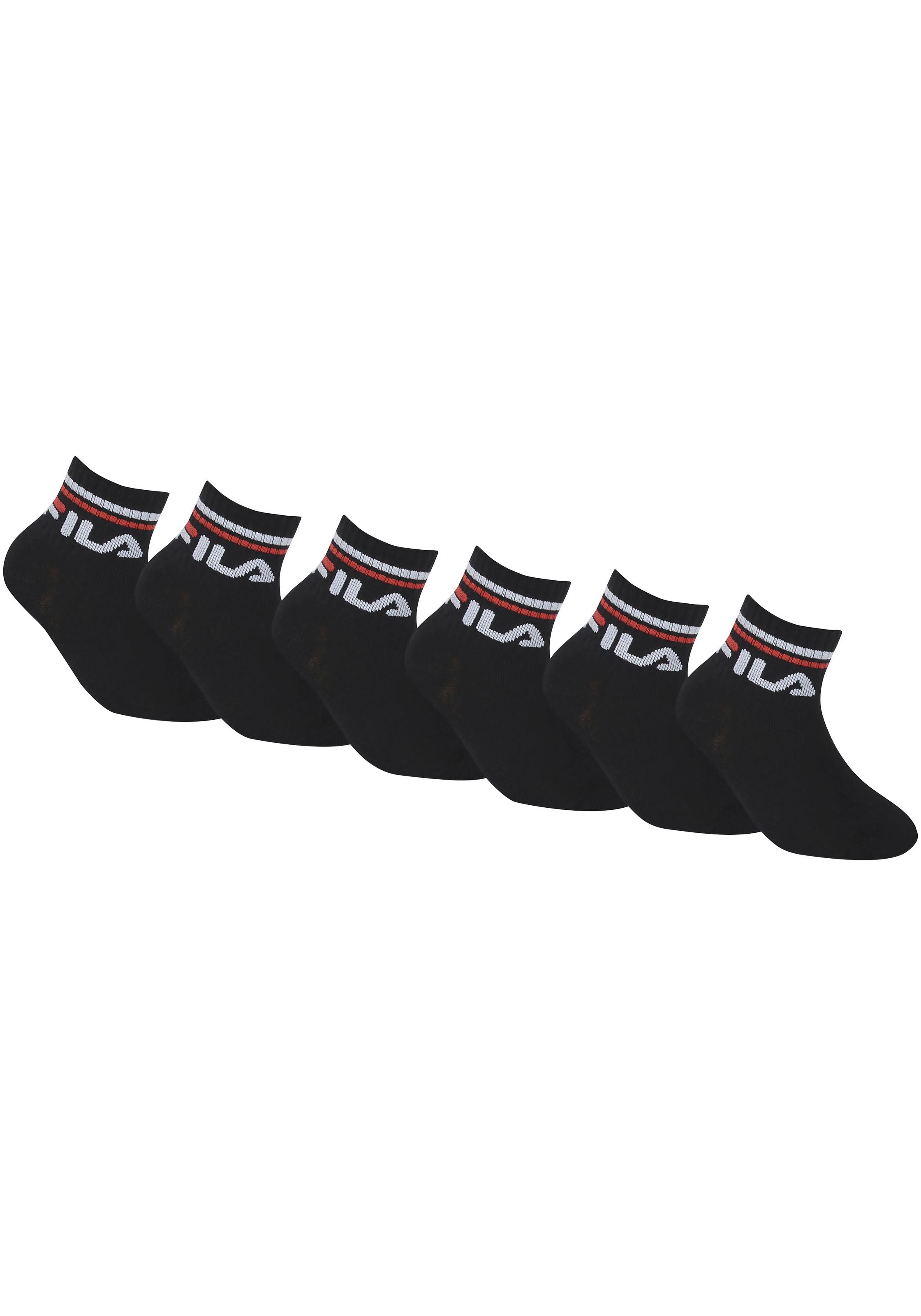 Fila Kurzsocken, (6er Pack), mit eingestricktem Logo im Bündchen, Kindersocken