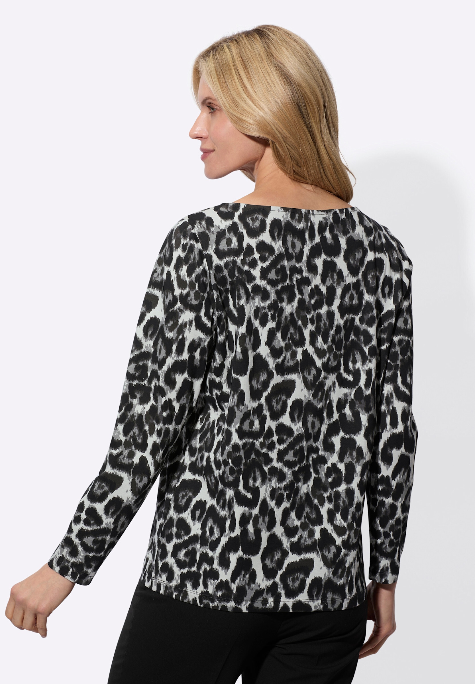 Sieh an! T-Shirt »Langarm-Shirt Langarmshirt im Leo-Look«