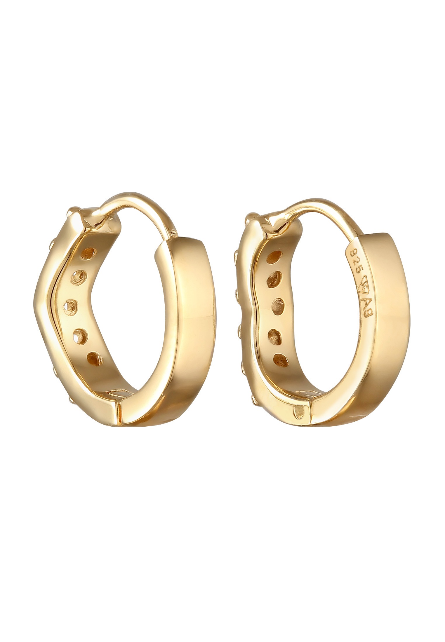 Elli DIAMONDS Paar Creolen »Ohrringe Creolen Lab Grown Diamanten (0.07 ct) 925 Silber«