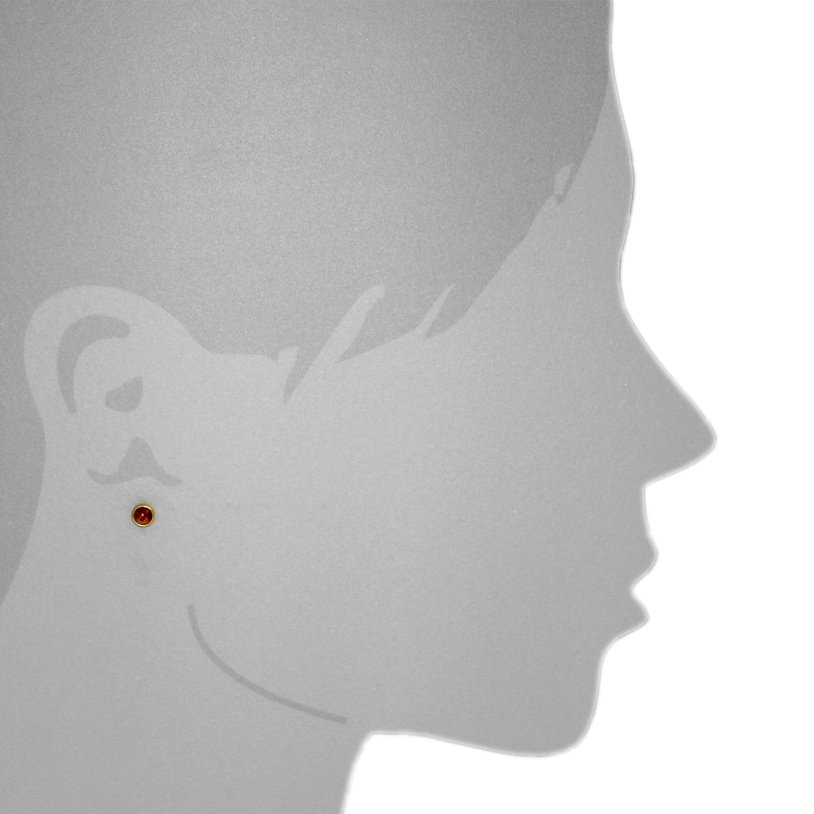 OSTSEE-SCHMUCK Paar Ohrstecker »- Classic 5 mm - Silber 925/000, vergoldet - Bernstein«