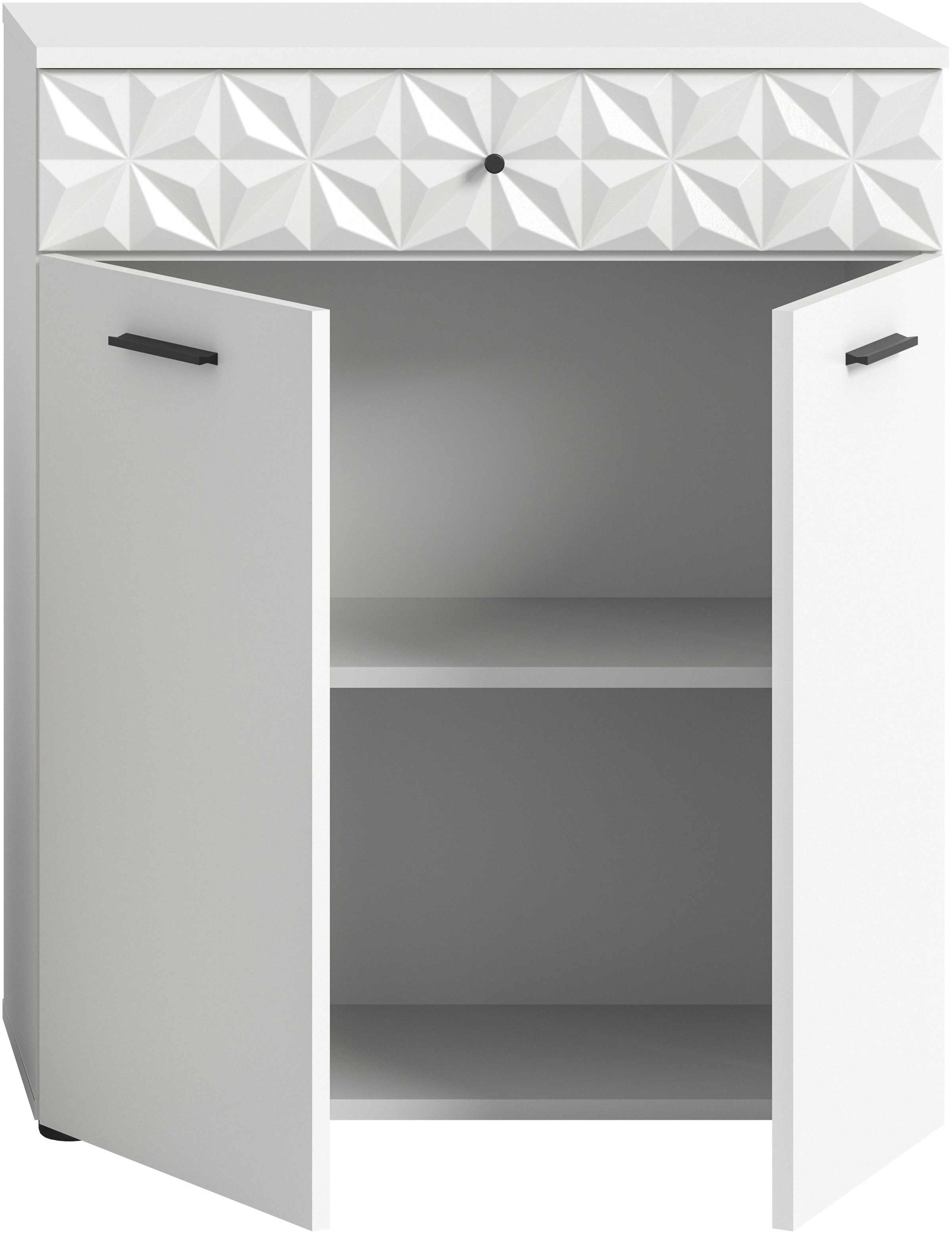 welltime Unterschrank »VICENZA, TOPSELLER!, Breite 70cm, 2-türig, mit Front-Ornamentabsetzung« Standschrank, Badschrank, Kommode, Badkommode, Anrichte, Midischrank