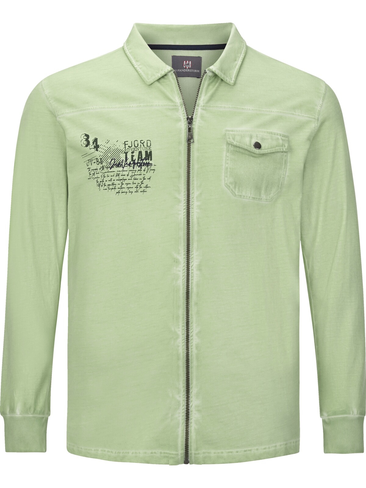 Jan Vanderstorm Sweatjacke »Sweatjacke FOLKWARD«, mit schließbarer Brusttasche