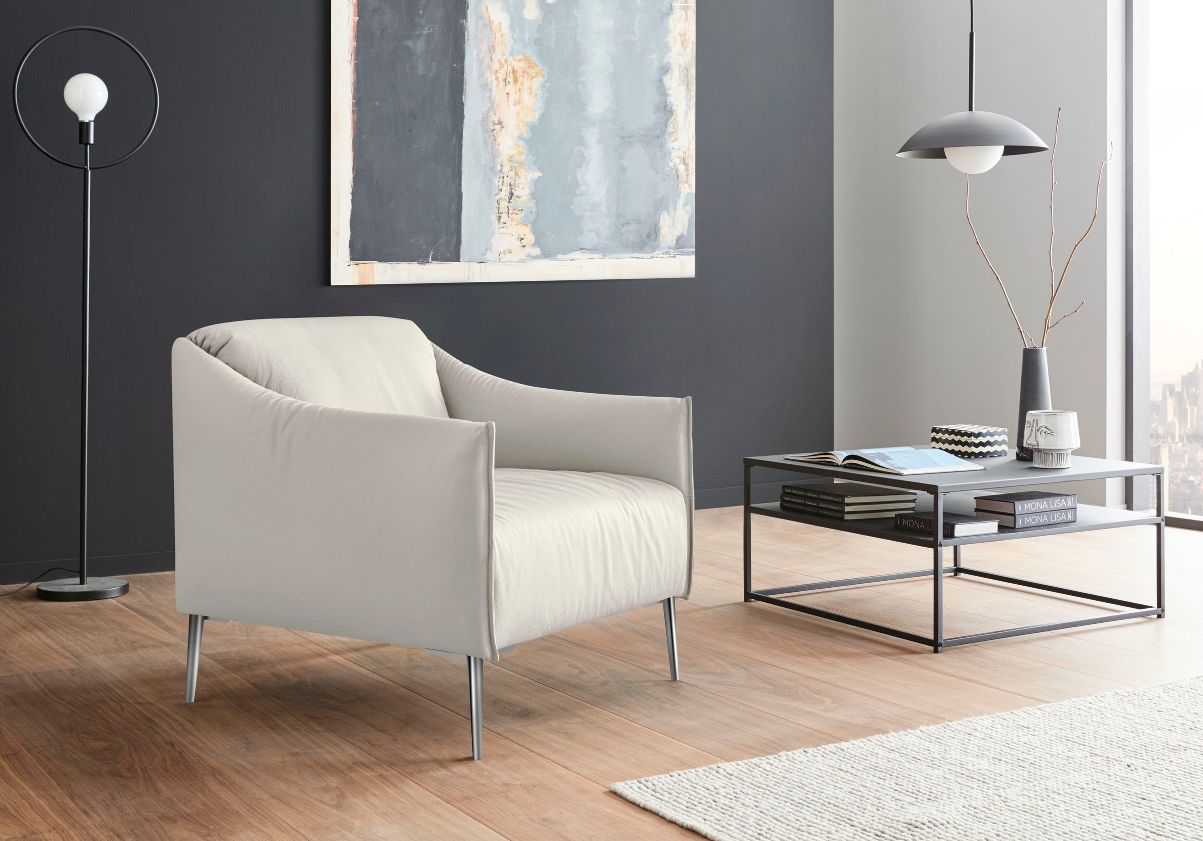 W.SCHILLIG Cocktailsessel »sally«, mit Metallfüßen in Chrom glänzend