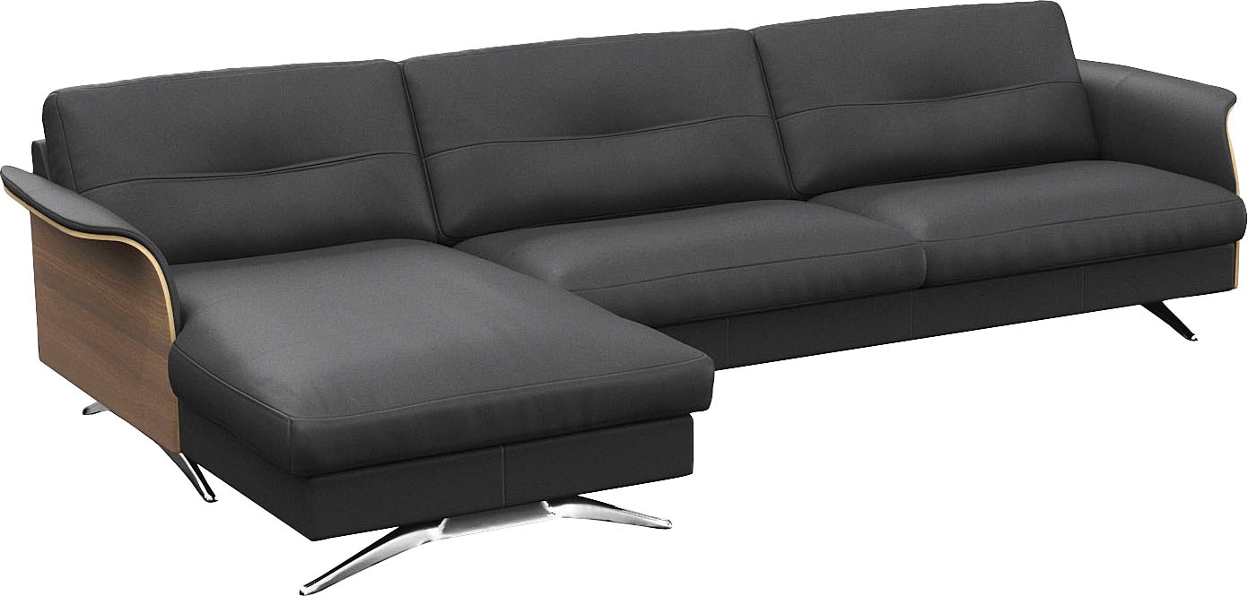 FLEXLUX Ecksofa »Glow Designsofa, bequem und komfortabel durch hochwertigen Sitzaufbau«, L-Form, Modernes skandinavisches Design