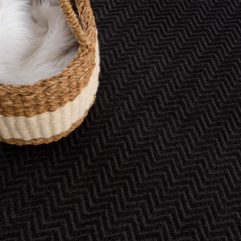 Carpet City Teppich »Friseé-Teppich  FANCY805« rechteckig 12 mm Höhe Läufer, Kurzflor, Einfarbig, 3D-Optik, Zickzack Look, Wohnzimmer
