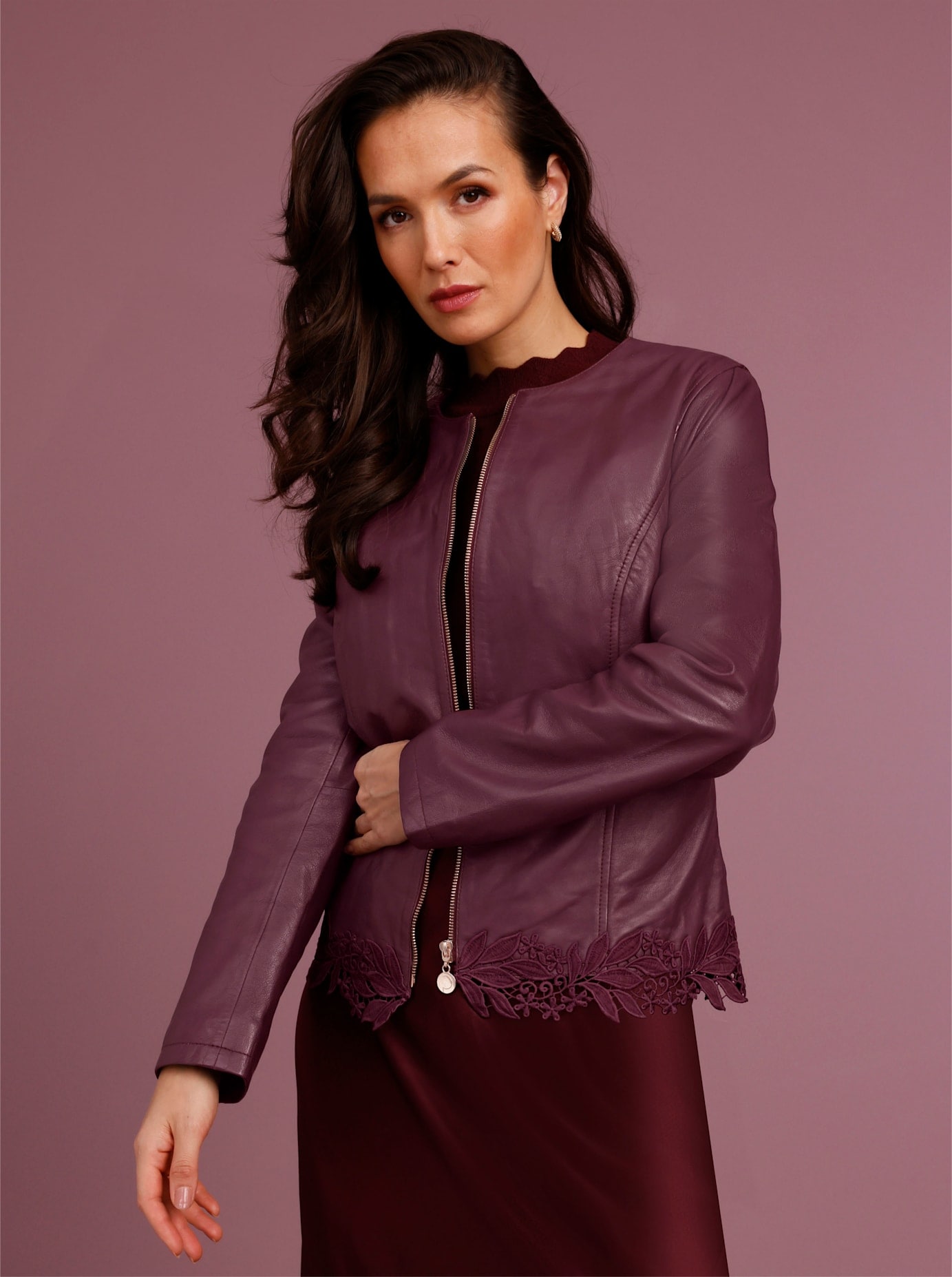 CREATION L PREMIUM Lederblazer »Lammnappa-Lederblazer«