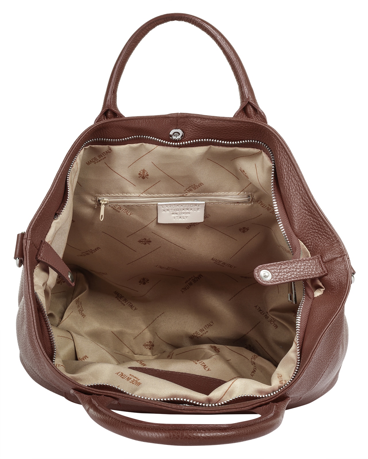 Samantha Look Henkeltasche, echt Leder, Made in Italy