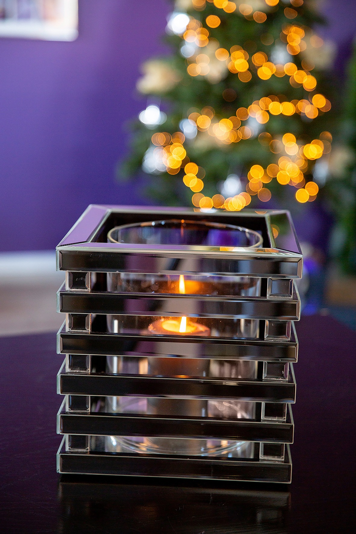 Fink Windlicht »DILARA« mit Kristallglas verspiegelt