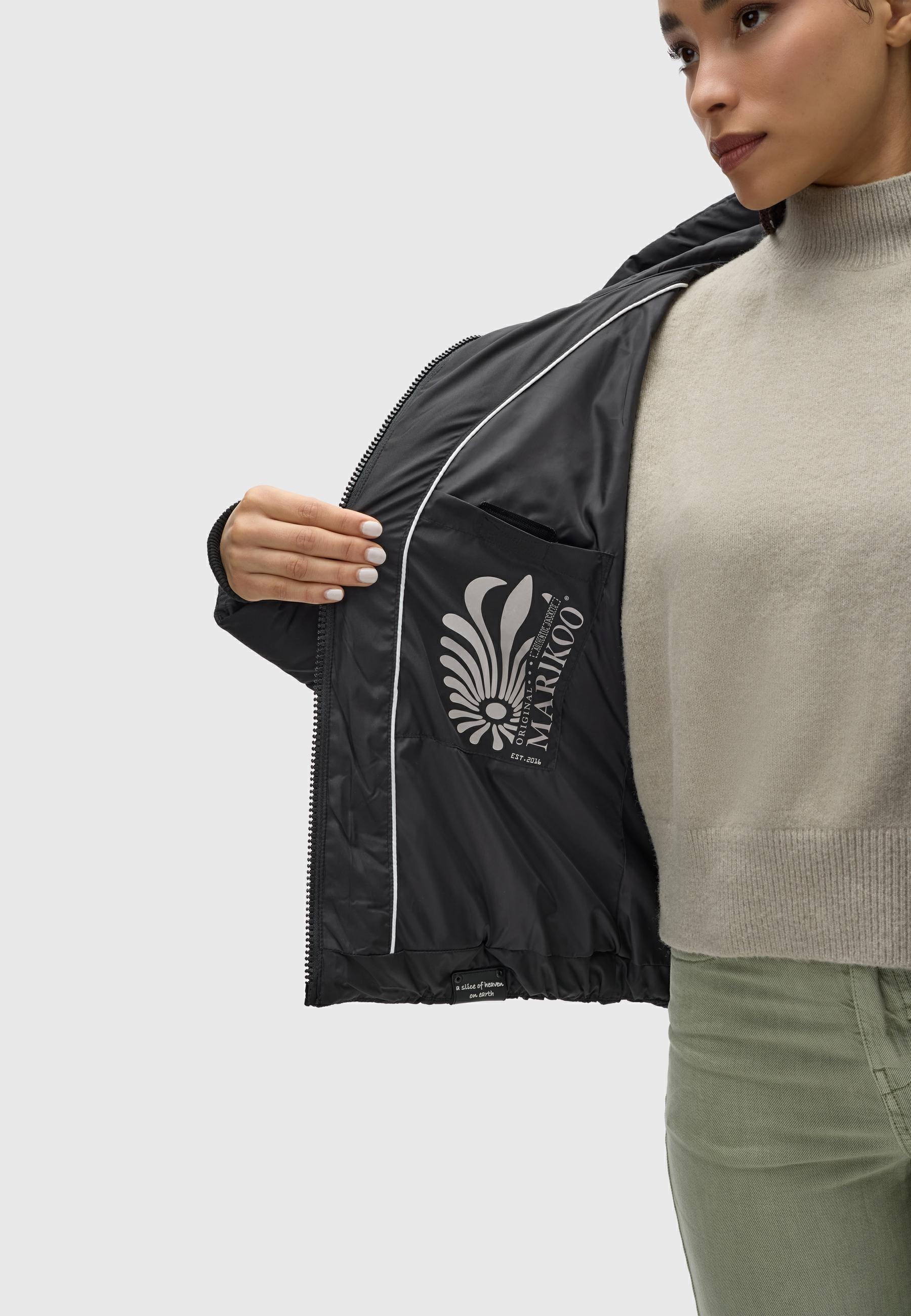 Marikoo Steppjacke »Steppjacke Amayaa-1« mit Kapuze Gesteppte Damen Jacke mit großer Kapuze