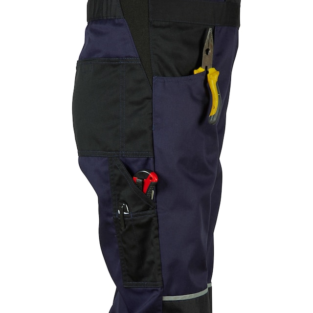 Northern Country Latzhose »Worker«, mit verstärktem Kniebereich, dehnbarer  Bund, robust, mit 11 Taschen bei ♕