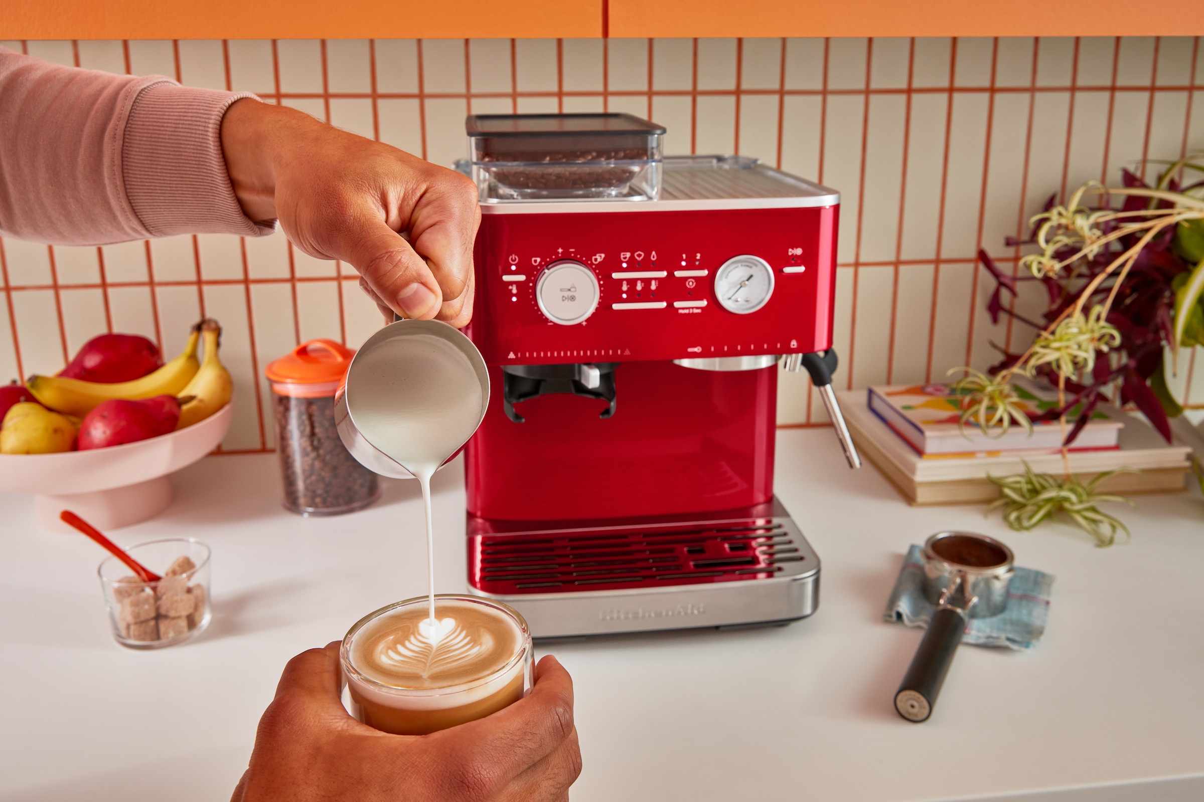 KitchenAid Espressomaschine »5KES6551EBK«, Siebträger mit Mühle