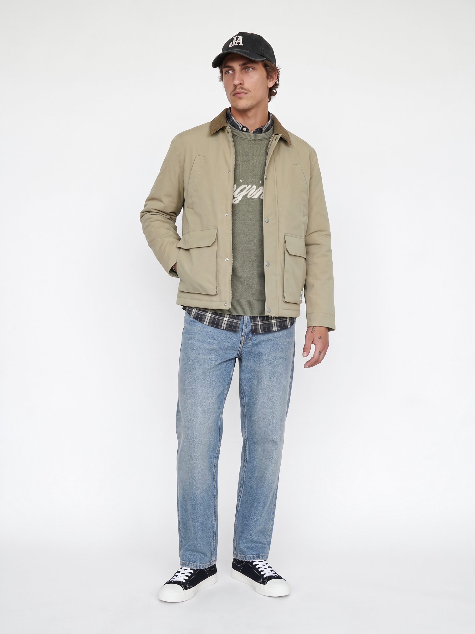Jack & Jones Fieldjacket »JORNORREBRO PADDED BARN JACKET SN« Kunstfaser, mit Knopfleiste