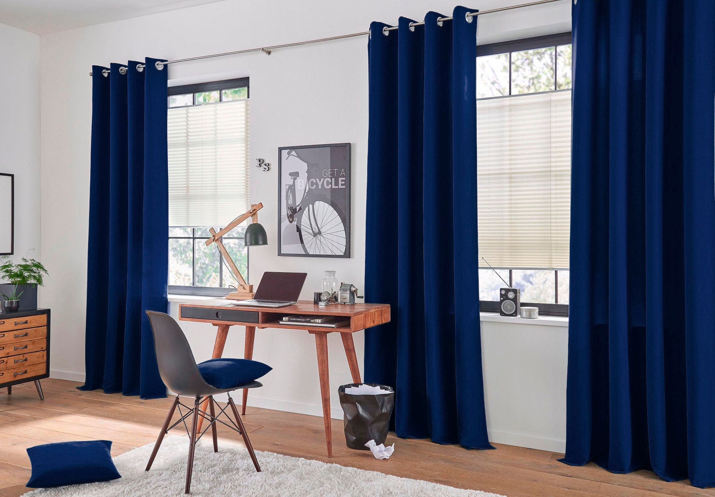 Bruno Banani Vorhang »Lagan« Ösen 2 Stk. tlg. 2-er Set, gewebt, Microfaser, versch. Größen, einfarbig, Bestseller