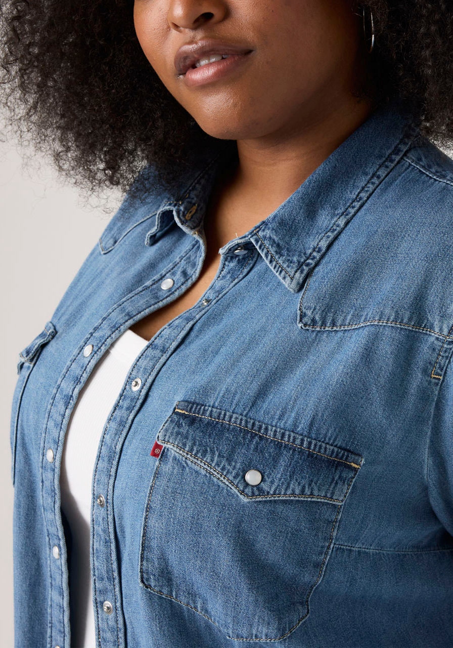 Levi's® Plus Jeansbluse »PL ULTIMATE WESTERN T3« mit Taschen