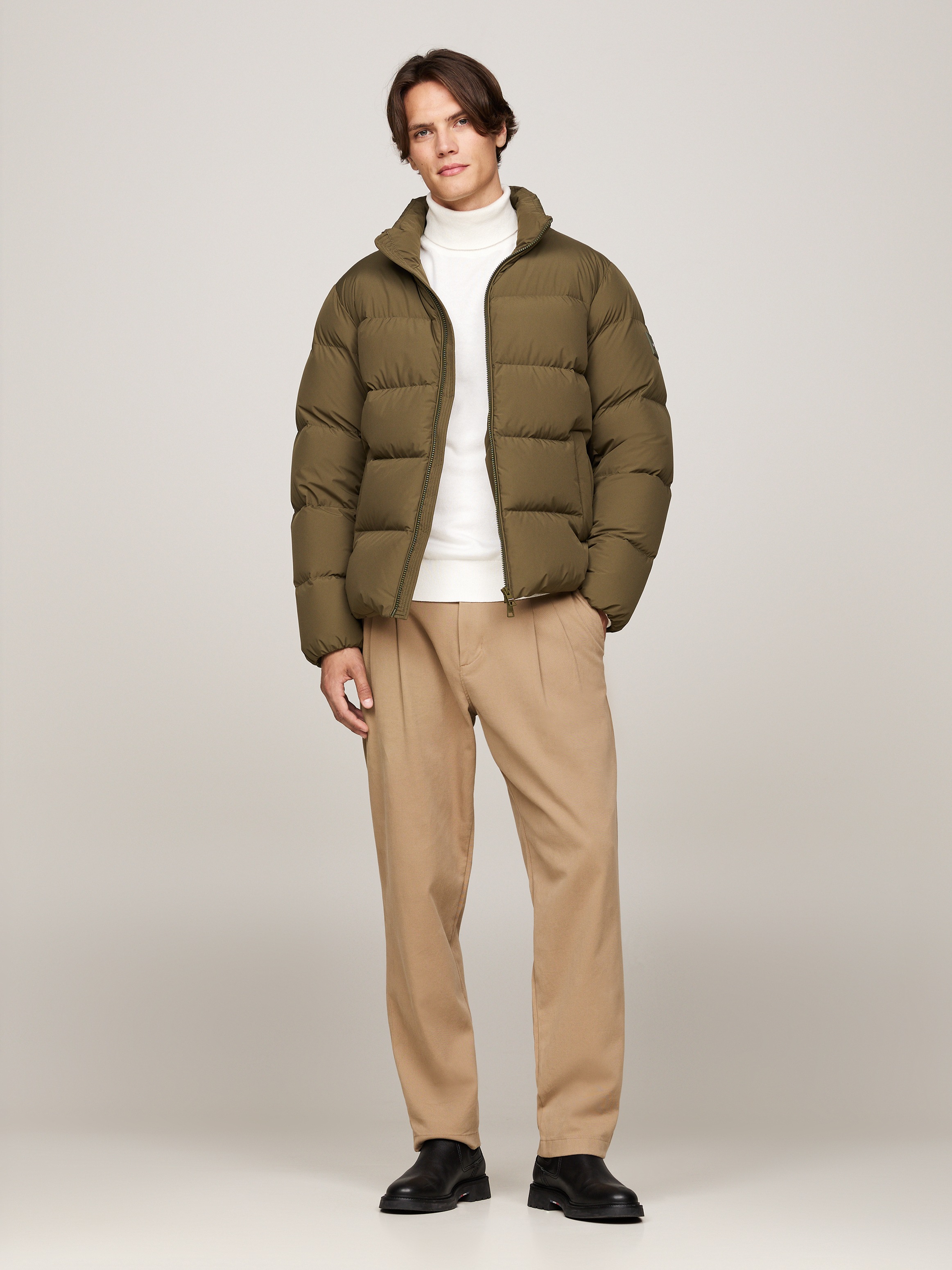 Tommy Hilfiger Steppjacke »DOWN PUFFER JACKET«, ohne Kapuze