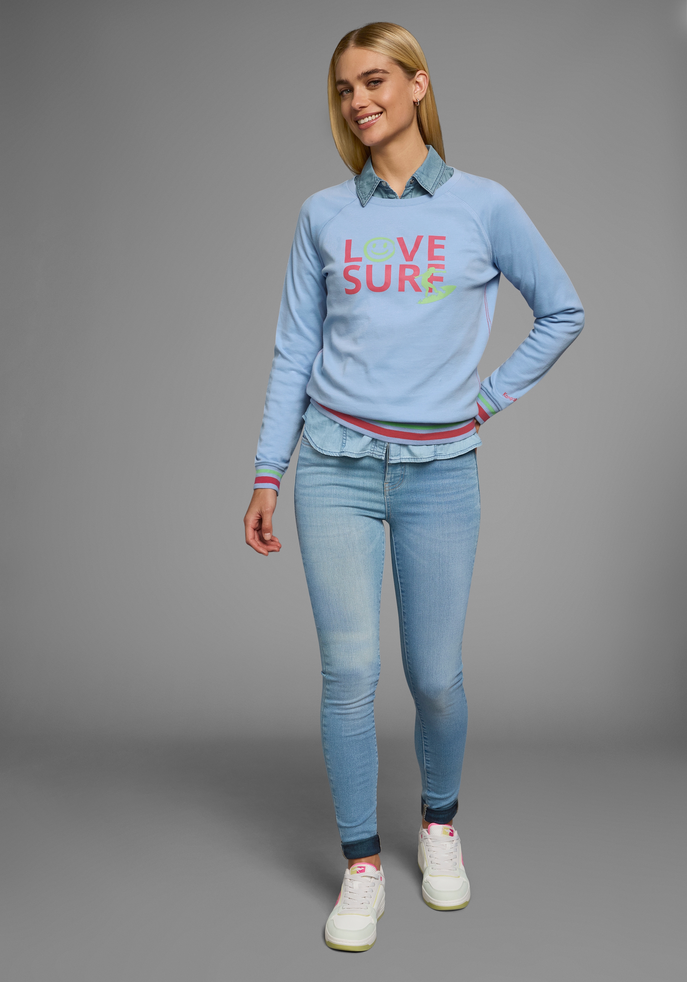 KangaROOS Sweatshirt , Rundhals und Print
