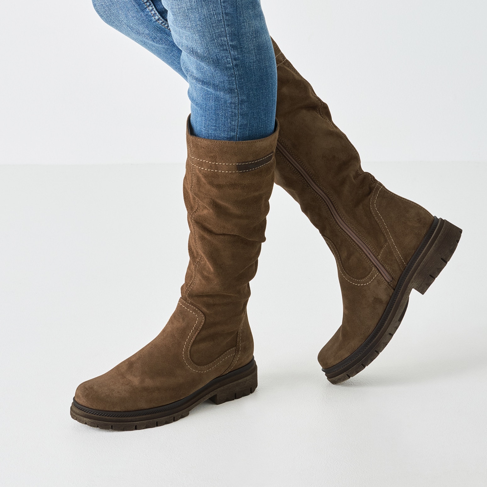 Tamaris Stiefel  , Blockabsatz, Langschaftstiefel mit slouchy Falten am Schaft