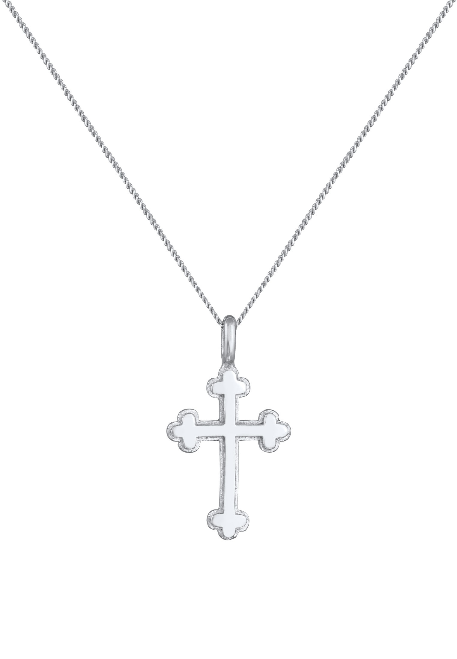Elli Kette mit Anhänger »Halskette Antik Kreuz Vintage Basic Religion 925 Silber«