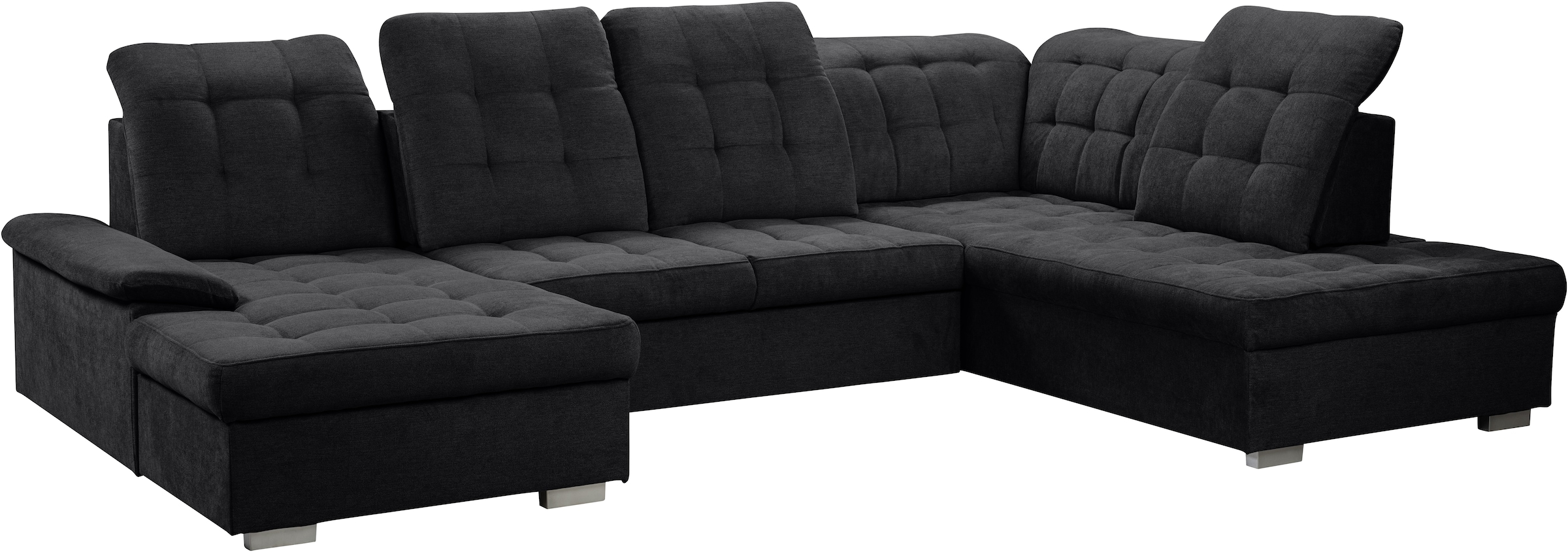WERK2 Wohnlandschaft »Kordula-New Multifunktion Couch, Breite 332cm, U-Form«, Sofa in U-Form mit Schlaffunktion & Bettkasten, Schlafcouch