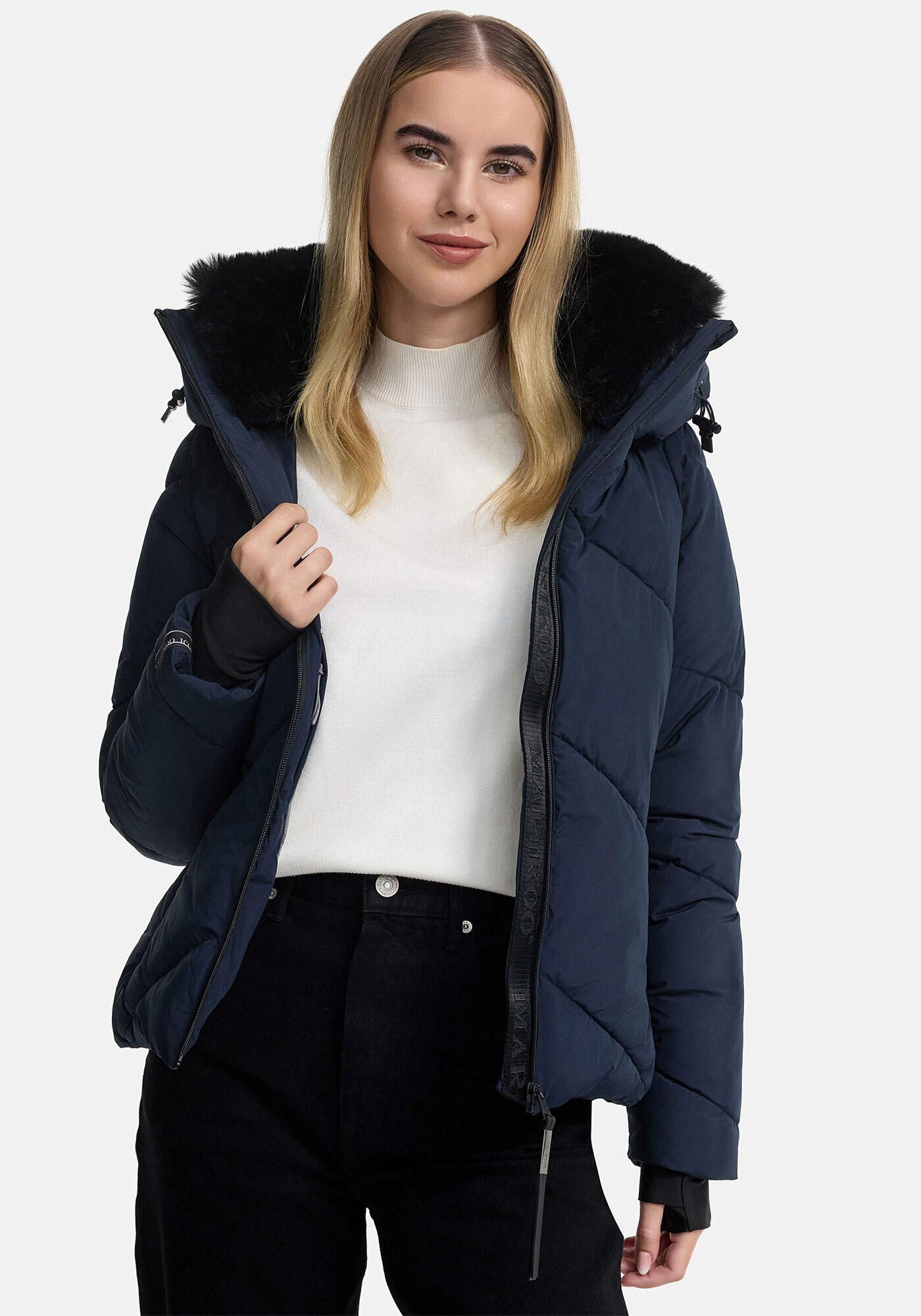 Marikoo Winterjacke »Marikoo Simaraa kurze Damen Winter Steppjacke N007«