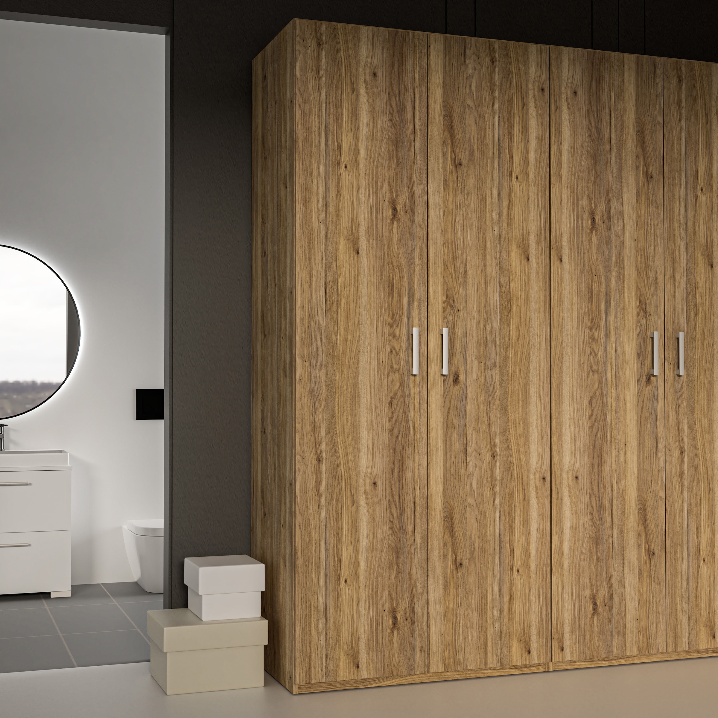 FORTE Kleiderschrank Drehtürenschrank, Stauraum, Zubehör optional bestellbar