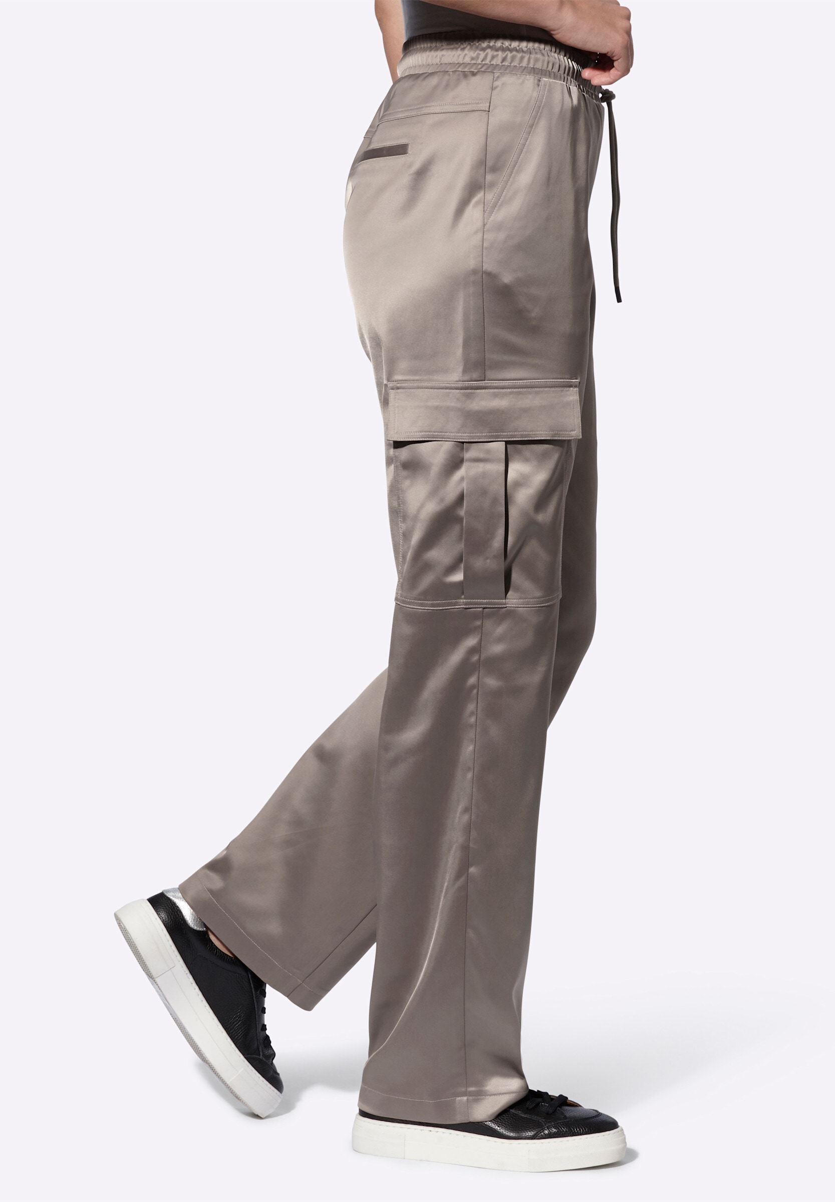 heine Cargohose »Satin-Hose Cargohose mit Rundum-Dehnbund«