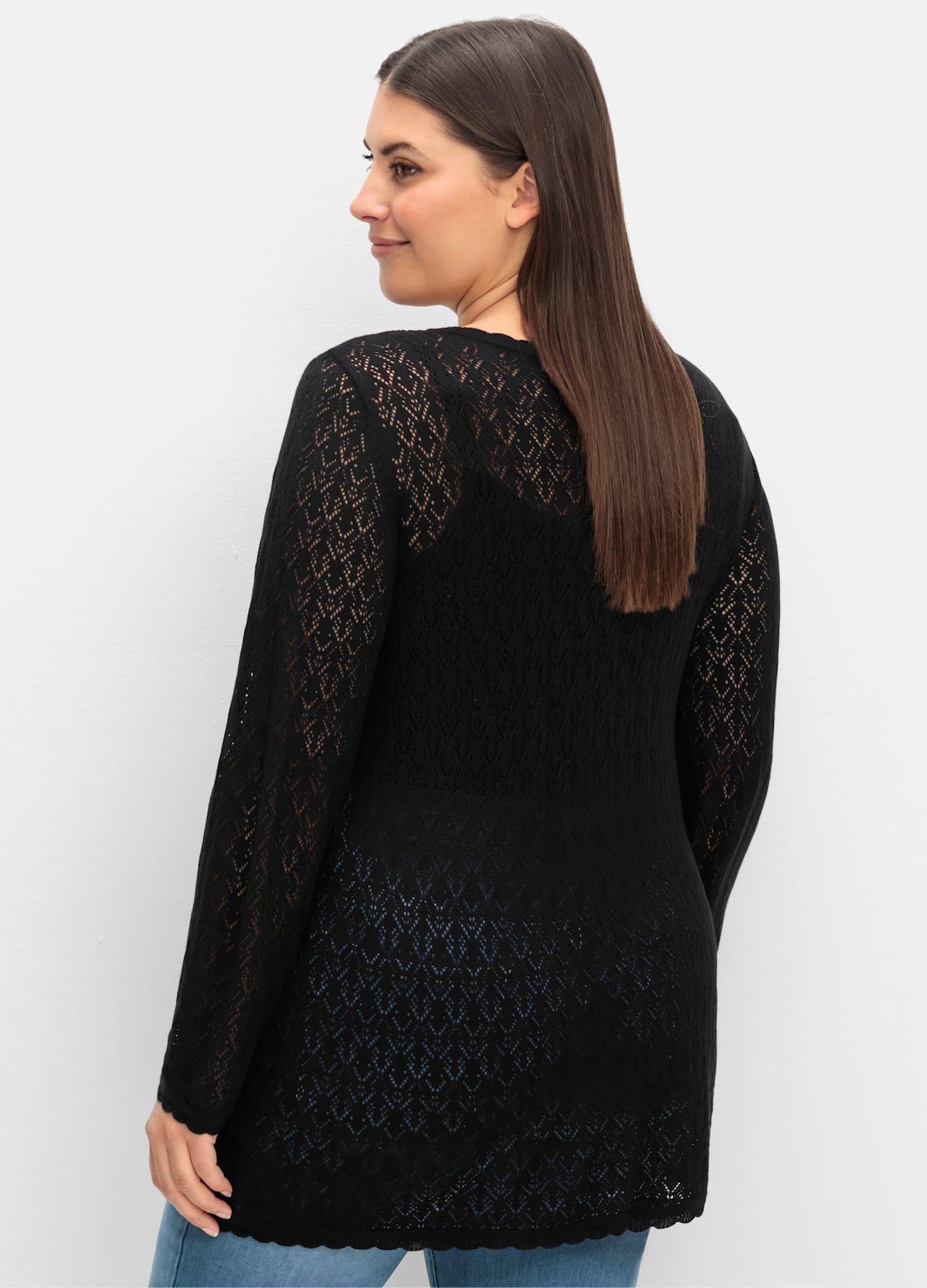 Sheego Strickpullover »V-Ausschnitt-Pullover«