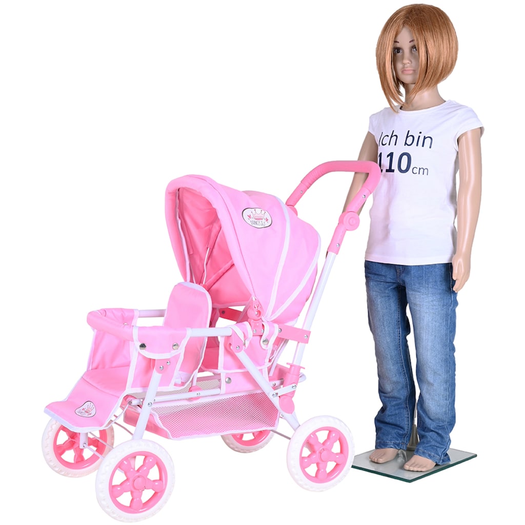 Knorrtoys® Zwillingspuppenwagen »Big Twin - Princess White Rose«