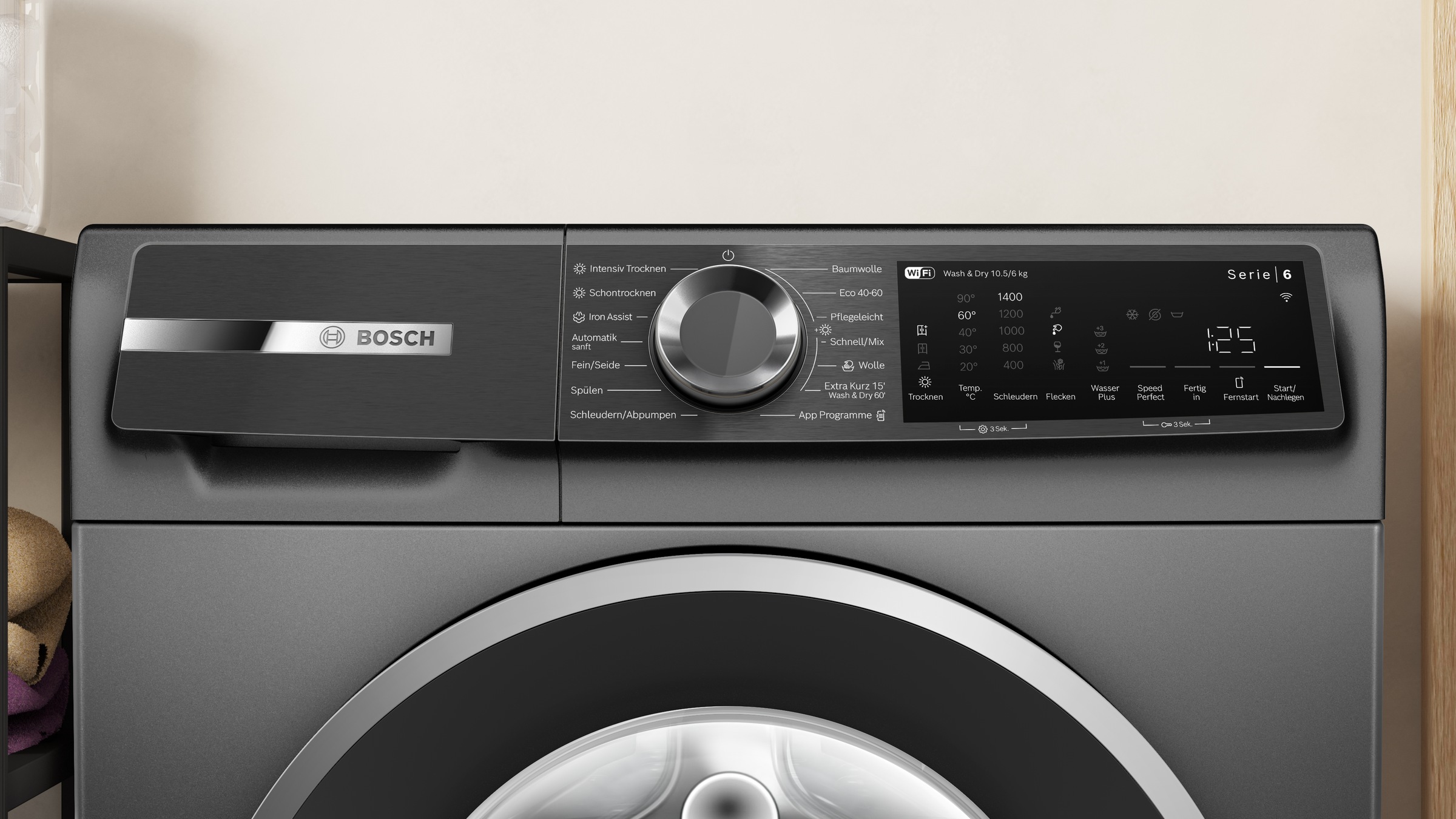 BOSCH Waschtrockner »WNG2244R« Serie 6 10,5 kg /6 kg 70 dB(A)