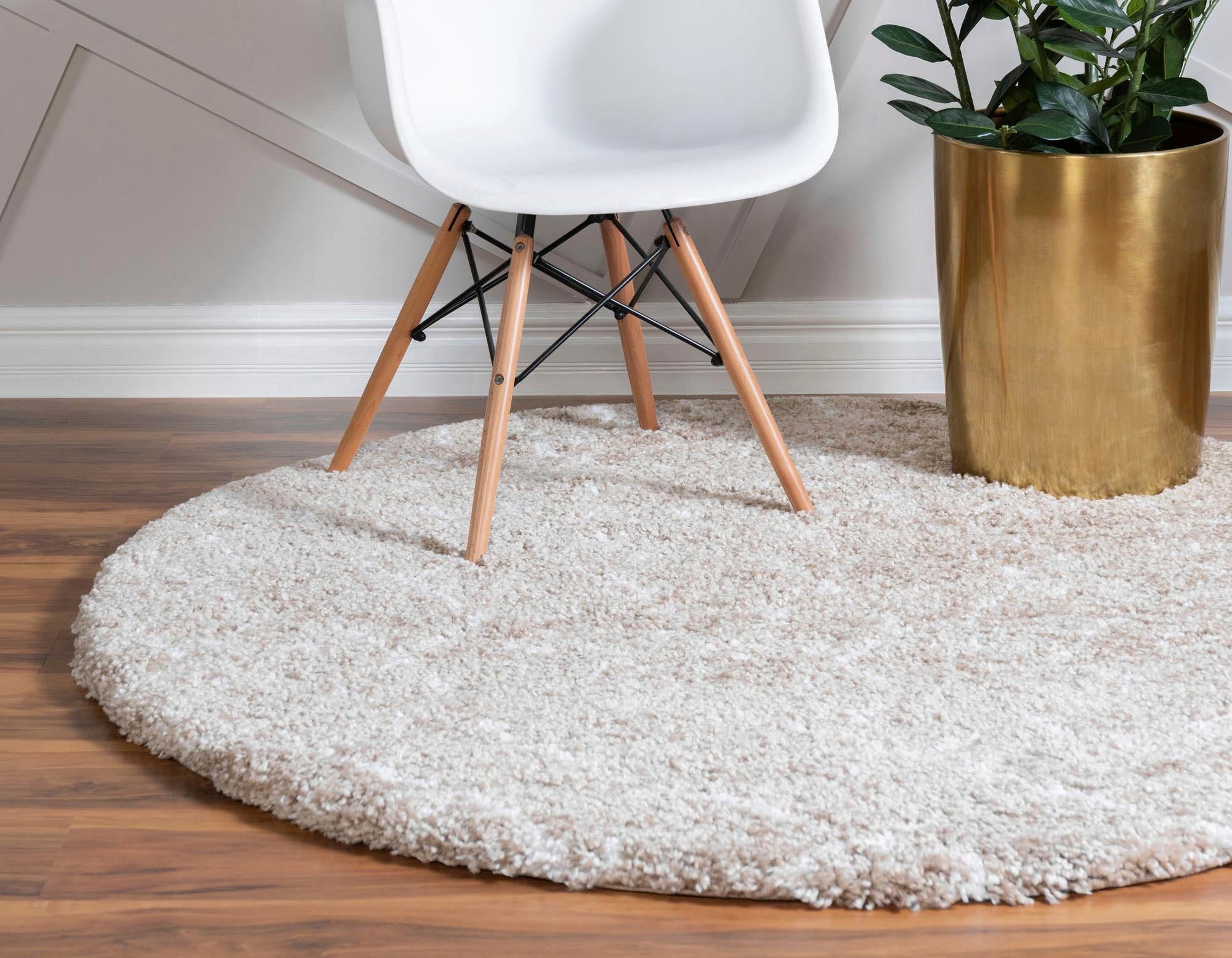 Myflair Möbel & Accessoires Hochflor-Teppich »Temara Shag Lagerräumung«, rund, 51 mm Höhe, gewebt, Scandi Design, ideal im Wohnzimmer & Schlafzimmer