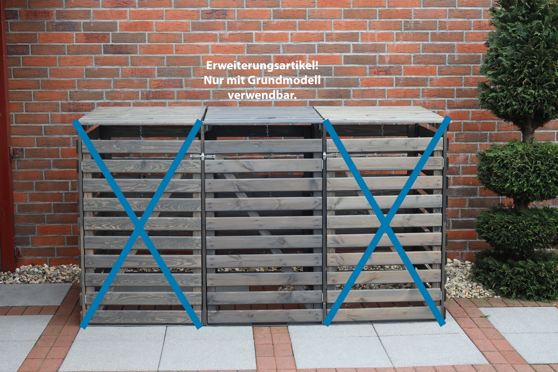 promadino Mülltonnenbox »Vario III« besonders robust aus zertifiziertem Kiefernholz gefertigt