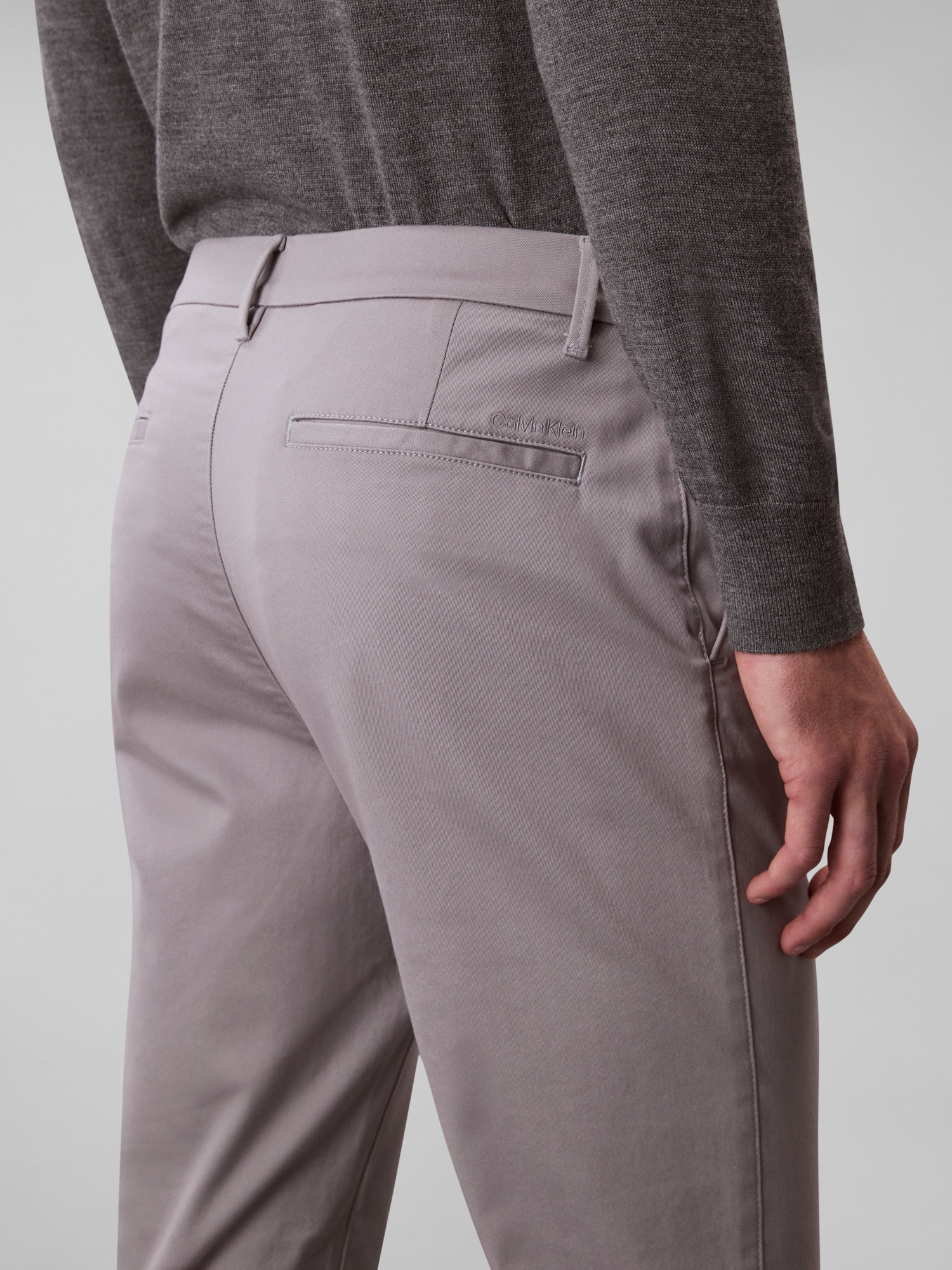 Calvin Klein Stoffhose »SLM CTTN STRTCH CHN«, Mit Gürtelschlaufen