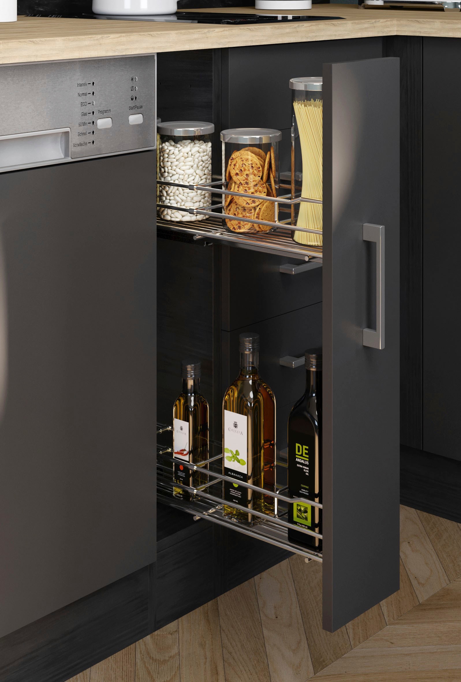 KOCHSTATION Pantryküche »KS-Mali« Breite 110 cm, mit E-Geräten
