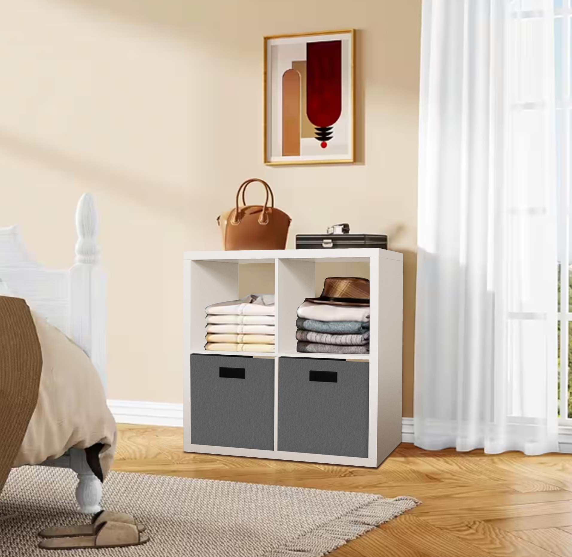 OTTO home Bücherregal »IZOLA, Raumteiler, Aktenregal, Würfelregal,« mit 6 oder 8 Fächern, quer und hochkant stellbar, (B/T) 76x37 cm