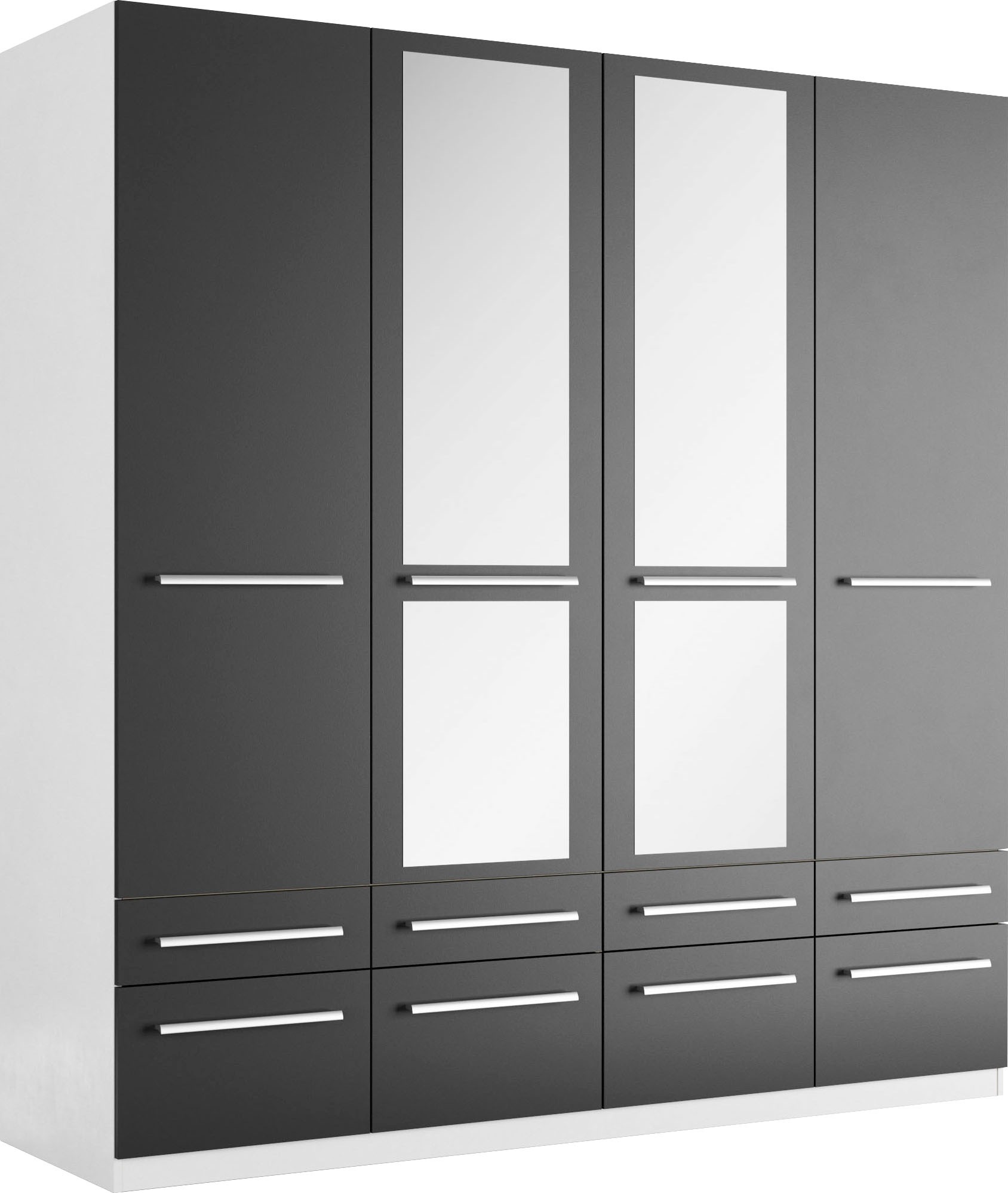 priess Kleiderschrank »Schrank Garderobe Wäscheschrank Barcelona in 5 Breiten«, viel Stauraum, geräumige Schubkästen, mit Spiegel, MADE IN GERMANY