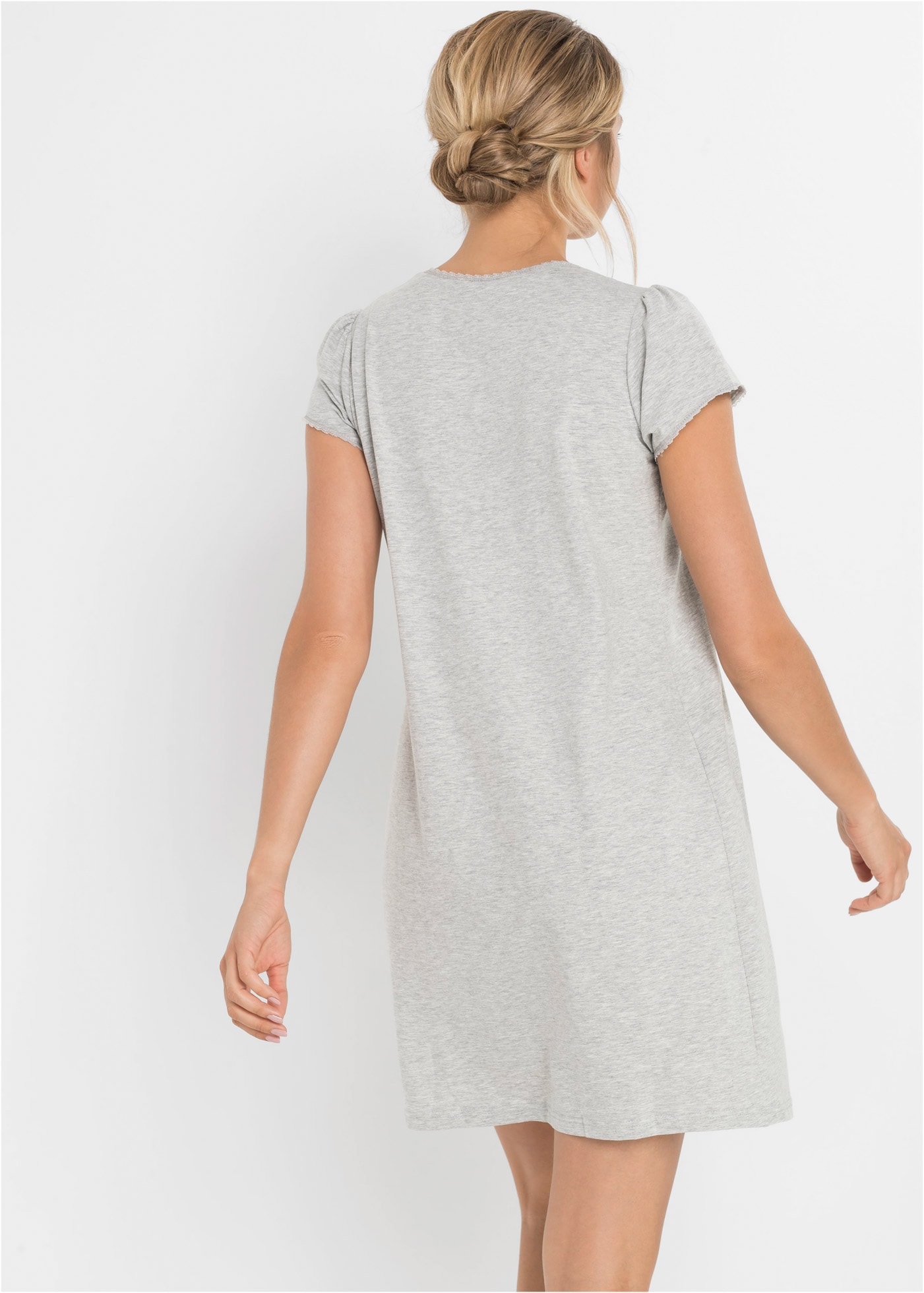 bonprix Stillkleid für Nachtwäsche, aus Viskose, Baumwolle und Elasthan