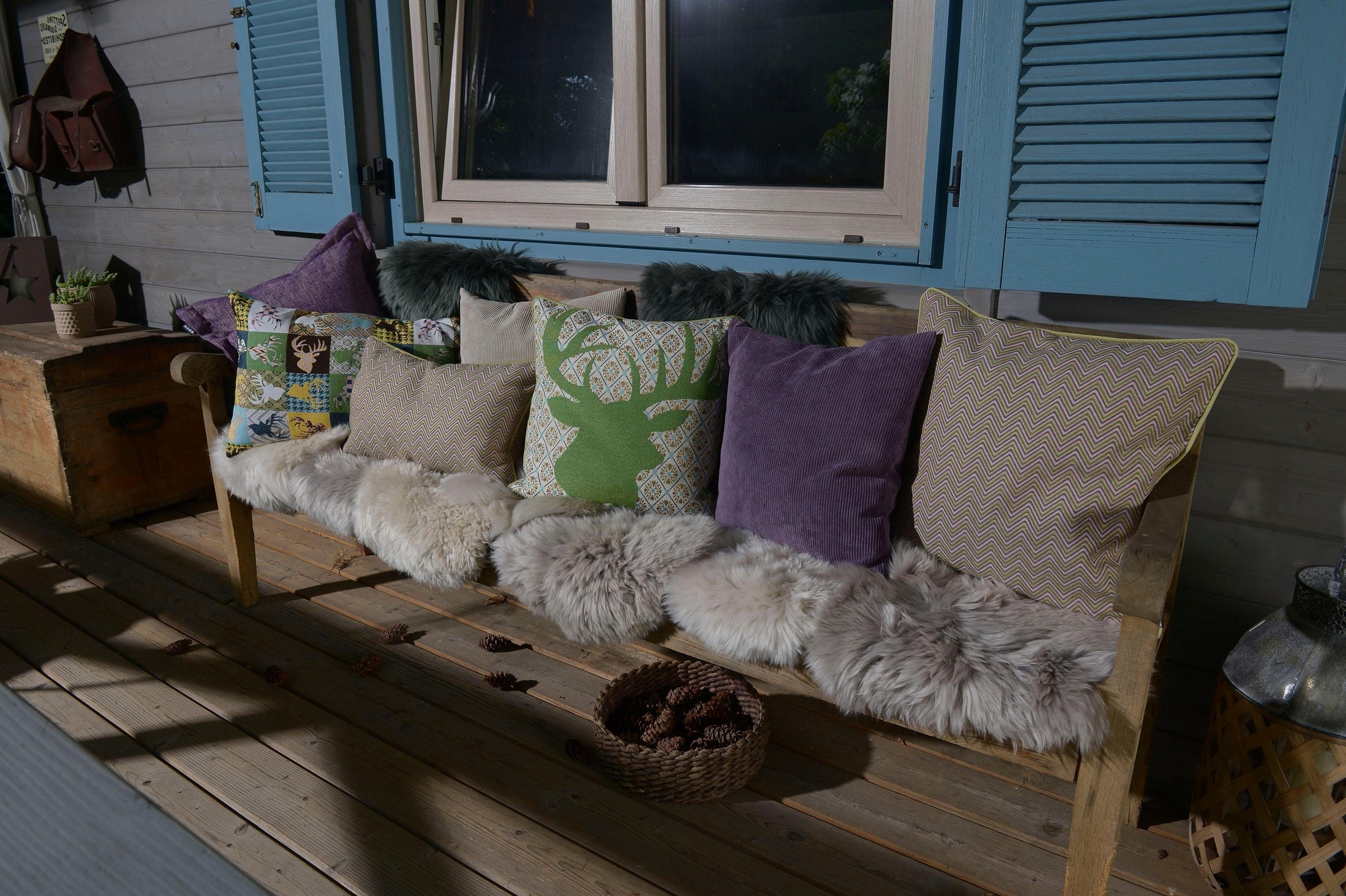 H.O.C.K. Dekokissen »Harry Hirsch« im modernen Landhausstil, Wendekissenhülle mit Füllung, 1 Stück