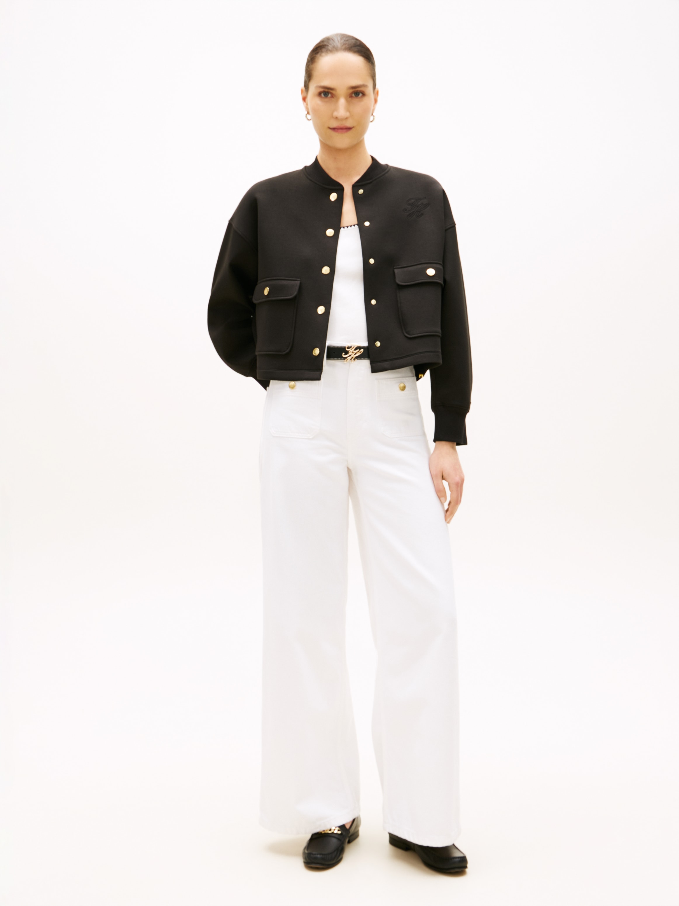 Tommy Hilfiger Cardigan »GOLD BUTTON BOMBER« mit Knopfleiste