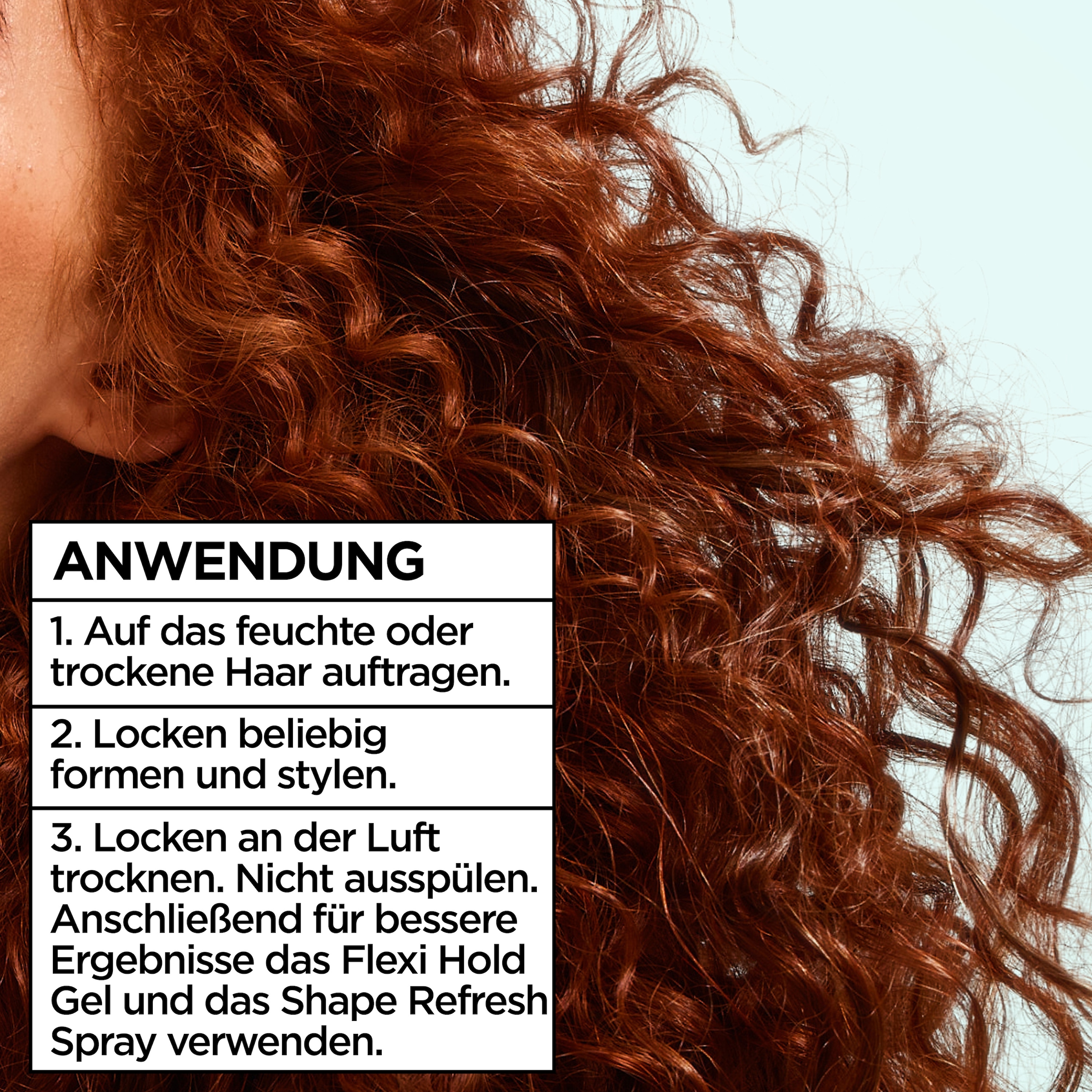 GARNIER Leave-in Pflege »LOCKEN METHODE AIR DRY CREAM« Für lockiges Haar, bändigt Frizz bis zu 100 Stunden