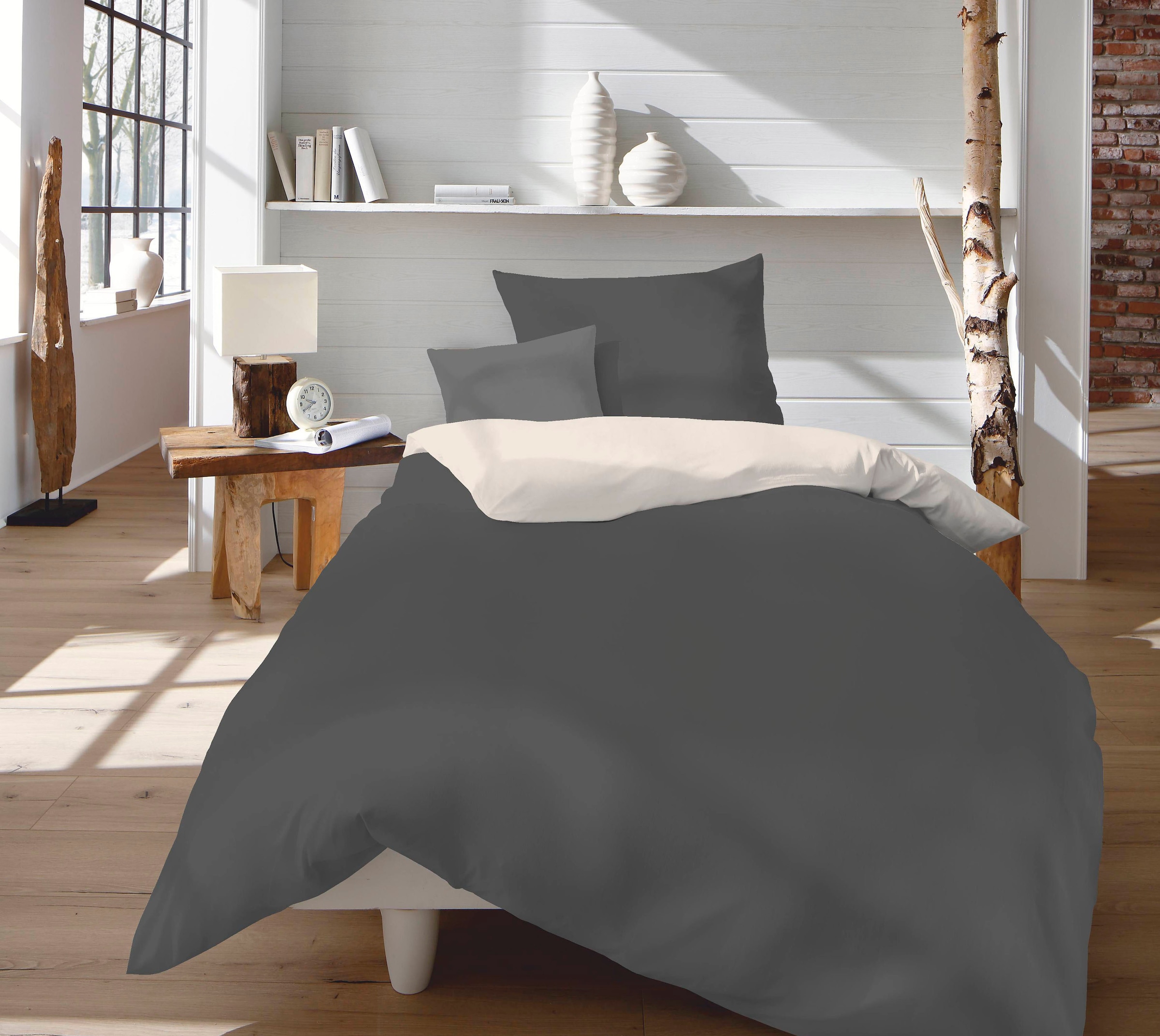 fleuresse Wendebettwäsche »Provence W« 2 Stk. 50% Baumwolle, 50% Leinen, in Gr. 135x200, 155x220, 200x200cm