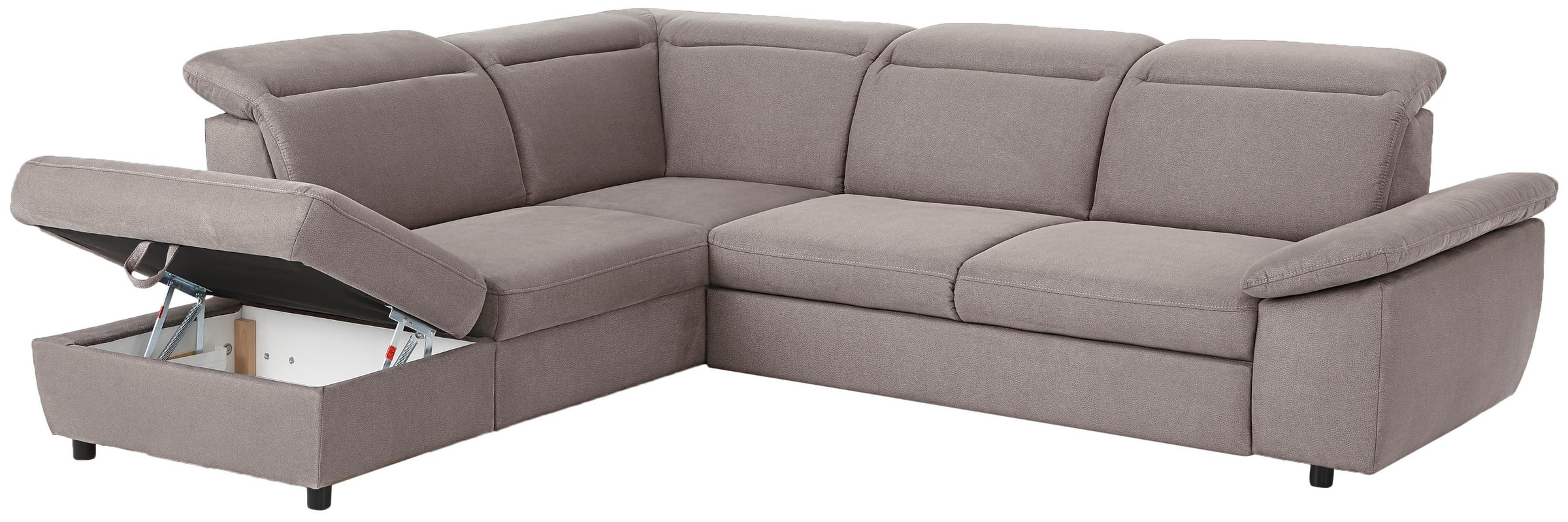 Home affaire Ecksofa »Mauritius L-Form«, mit Ottomane, mit Kopfteil- und Armlehnverstellung