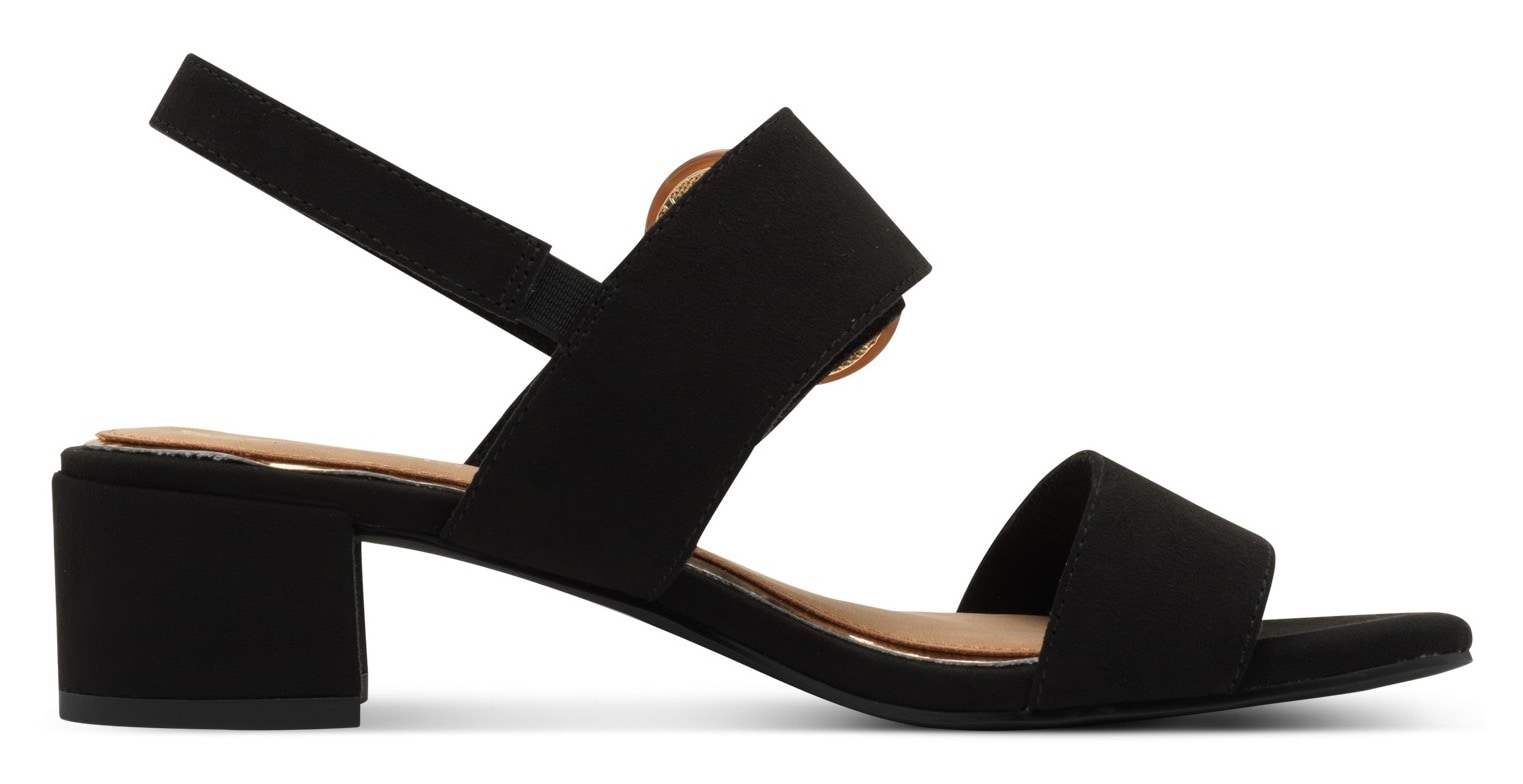 MARCO TOZZI Sandalette  , Blockabsatz, Riemchensandale, Festtagsschuh mit großer Zierschnalle